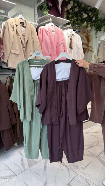 Kimona Şalvar Model Pantolon Takım
