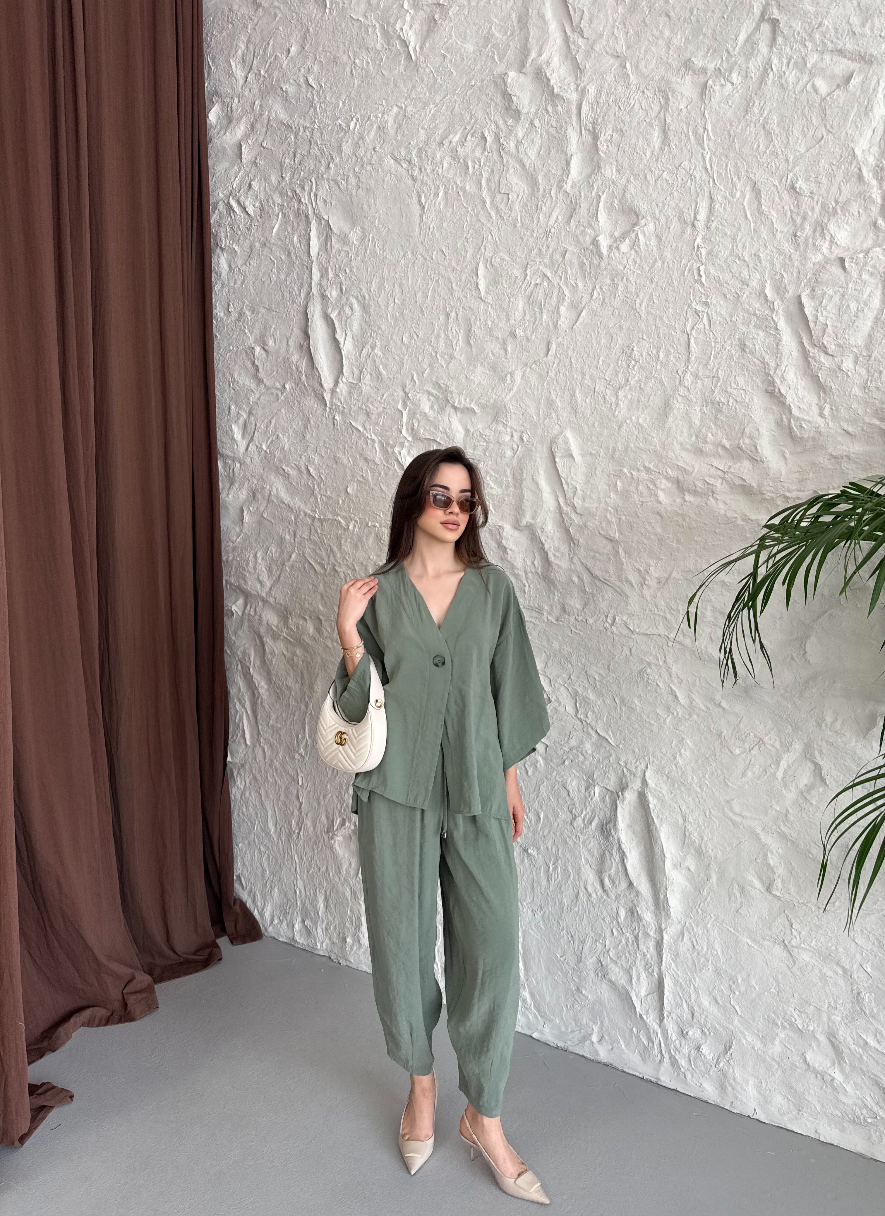 Kimona Şalvar Model Pantolon Takım