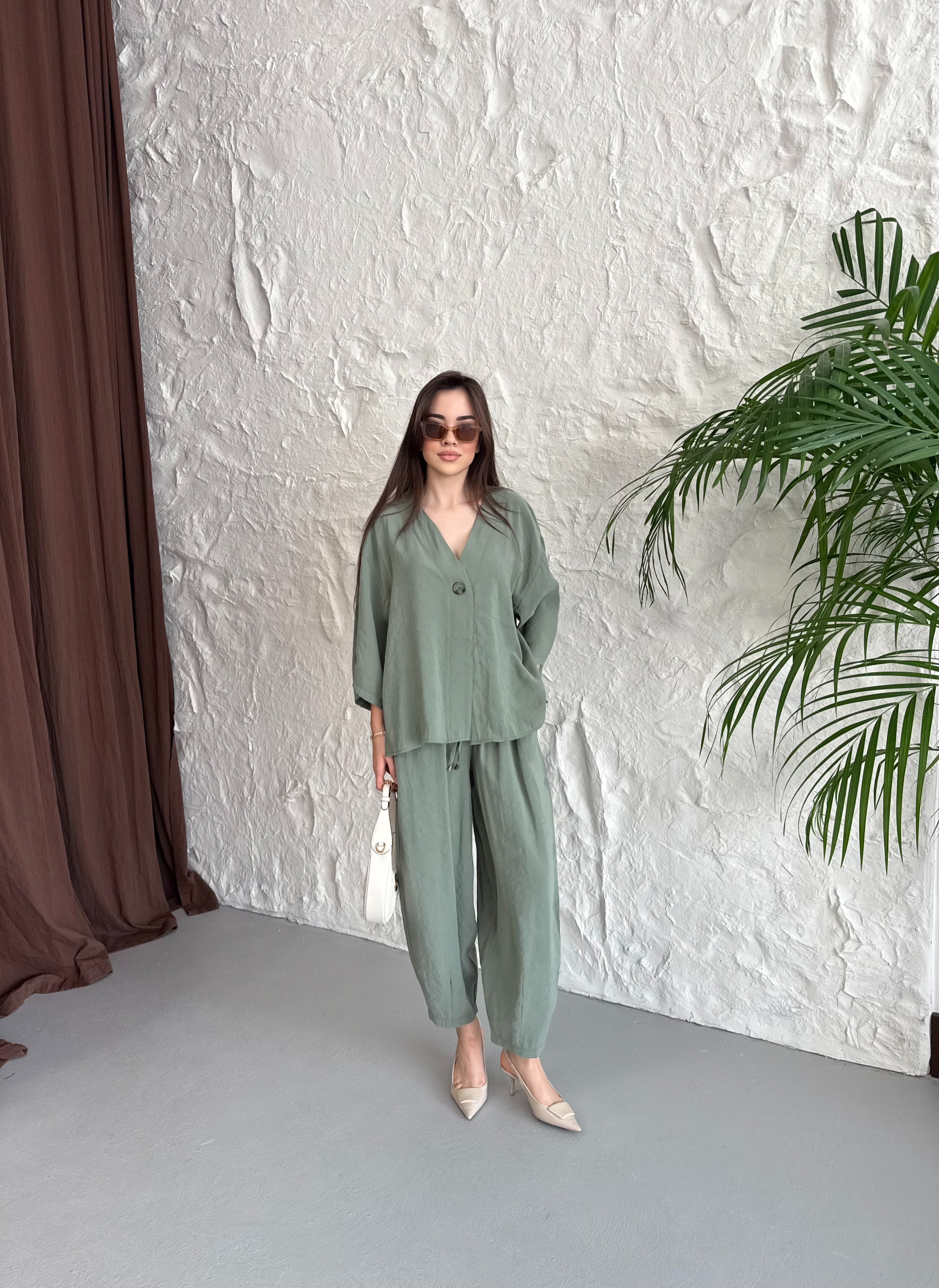 Kimona Şalvar Model Pantolon Takım