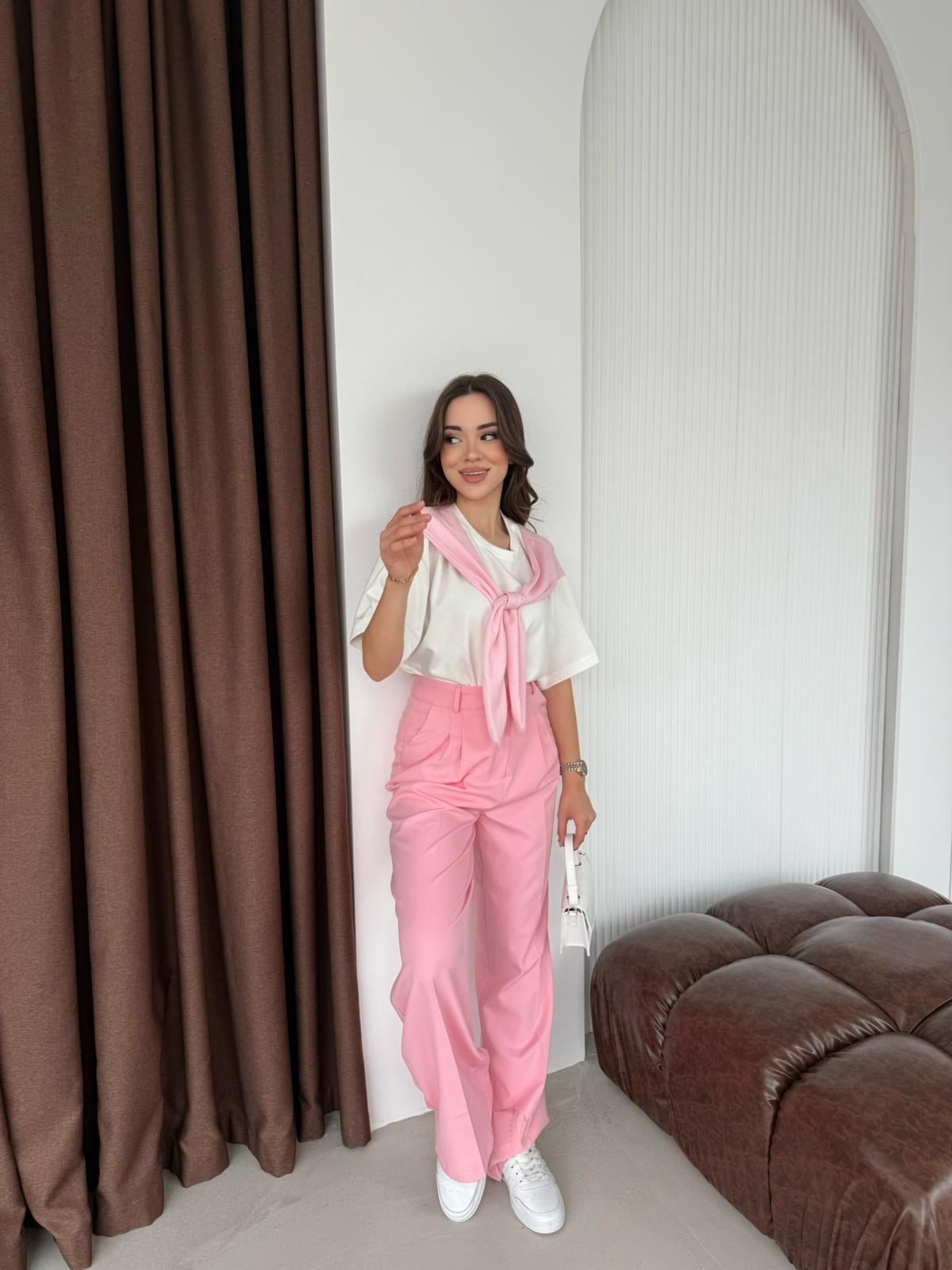 Pembe Palazzo Pantolon