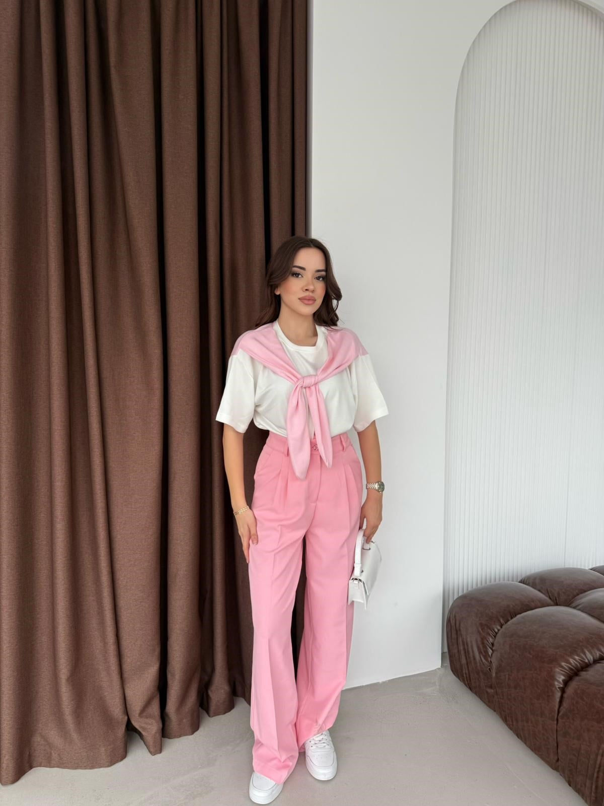Pembe Palazzo Pantolon