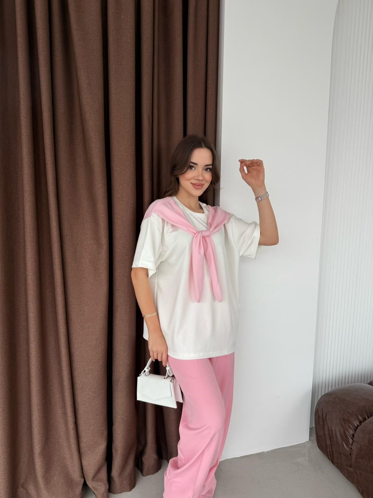Pembe Palazzo Pantolon