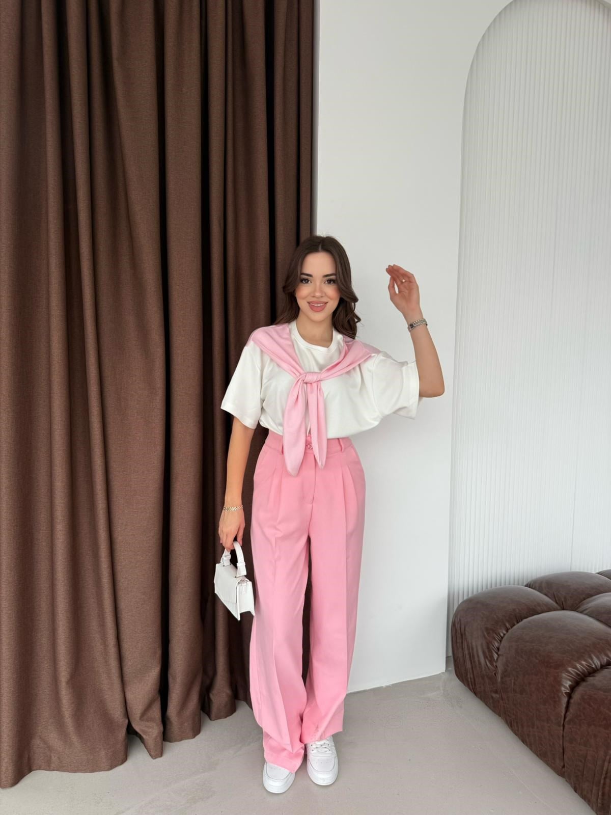 Pembe Palazzo Pantolon