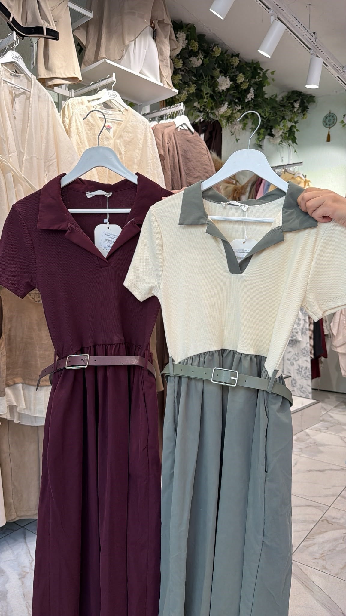Polo Yaka Maxi Elbise
