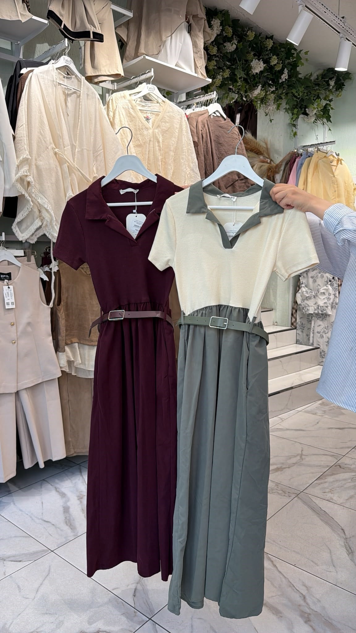 Polo Yaka Maxi Elbise