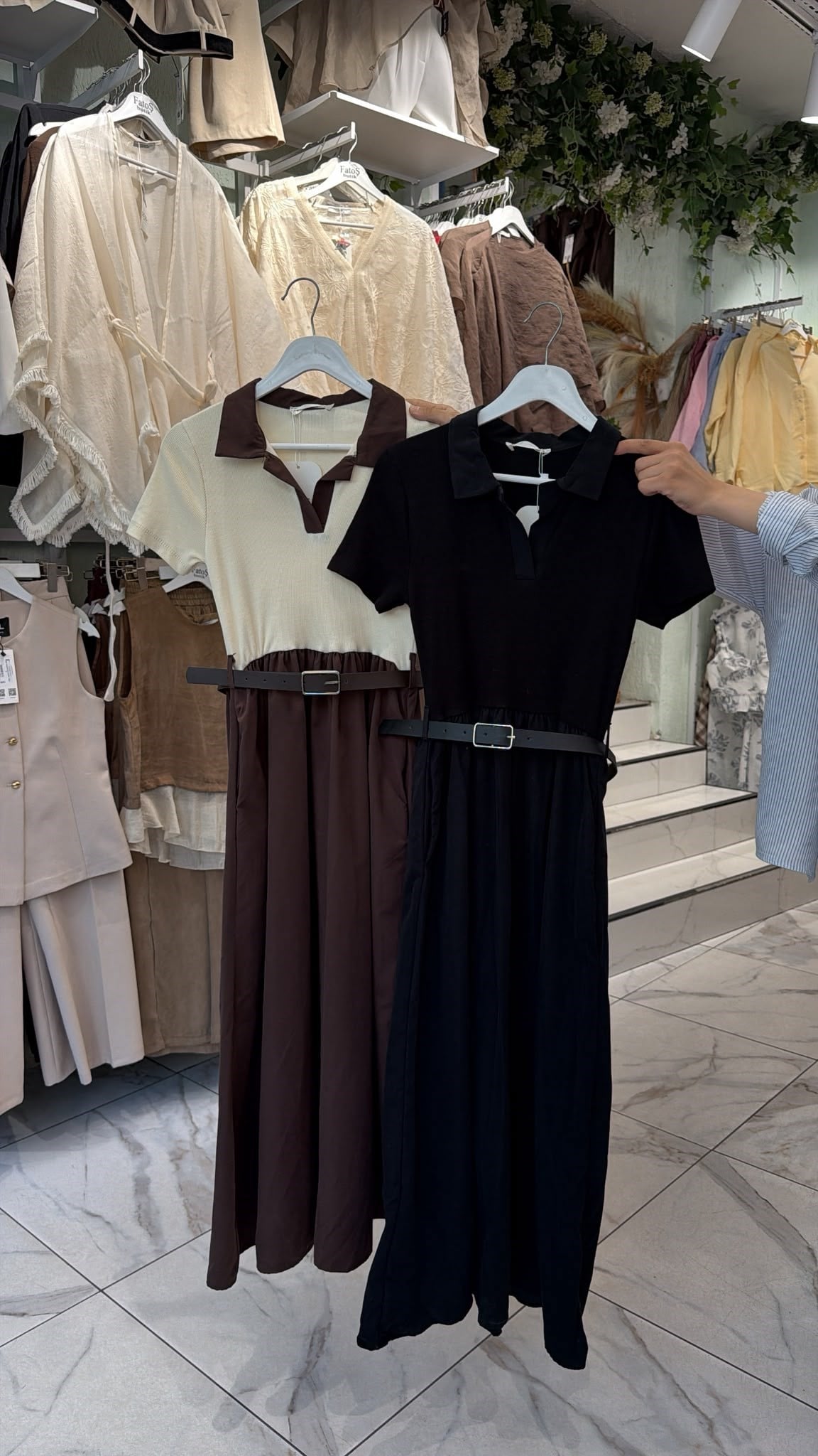 Polo Yaka Maxi Elbise
