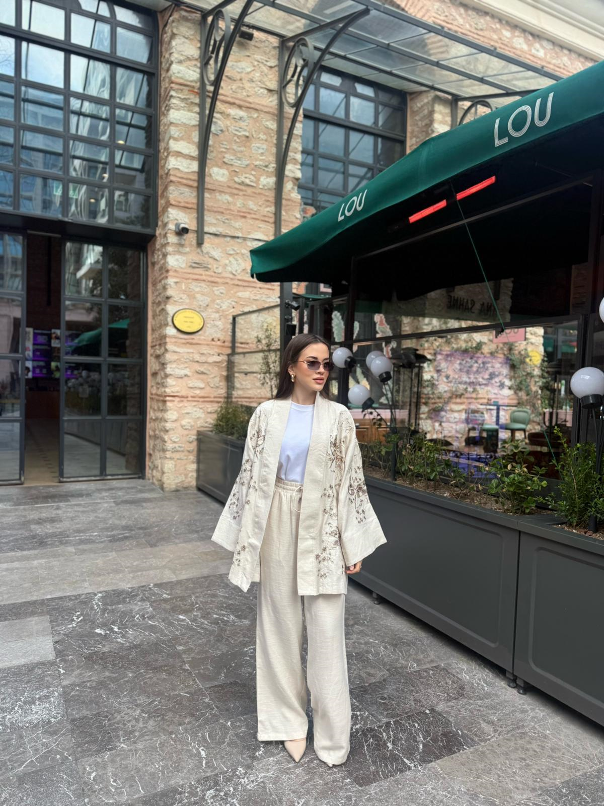 Taşlı Kimono Takımı