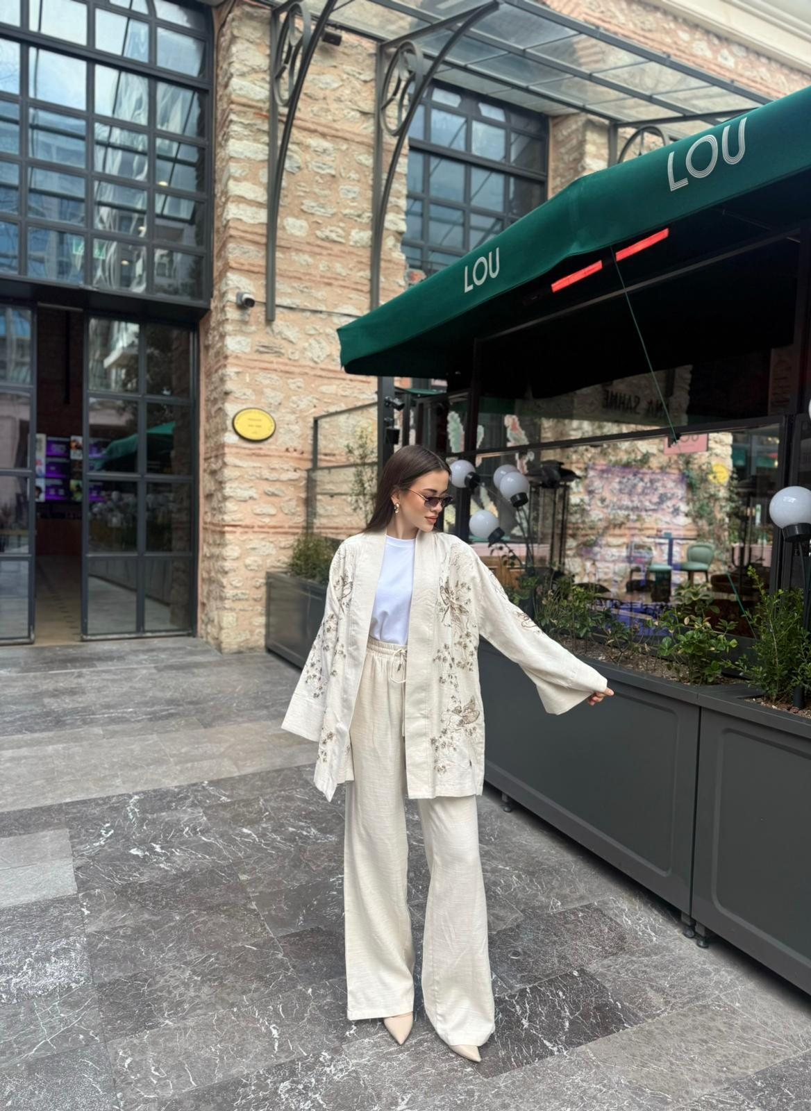 Taşlı Kimono Takımı