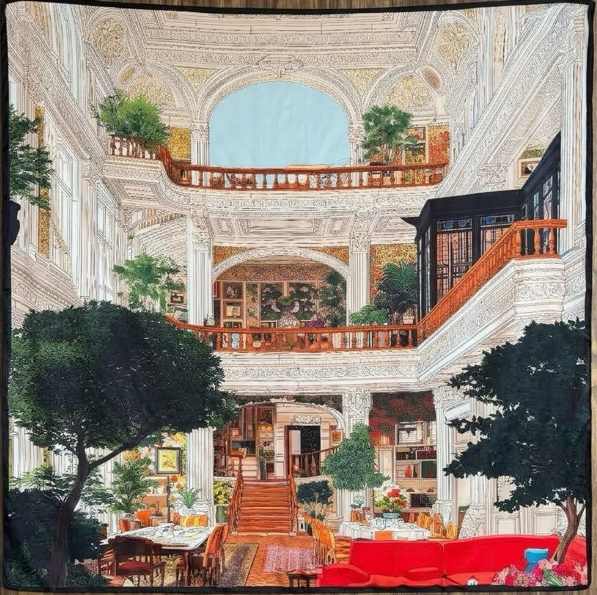Desenli Omuz Şalı