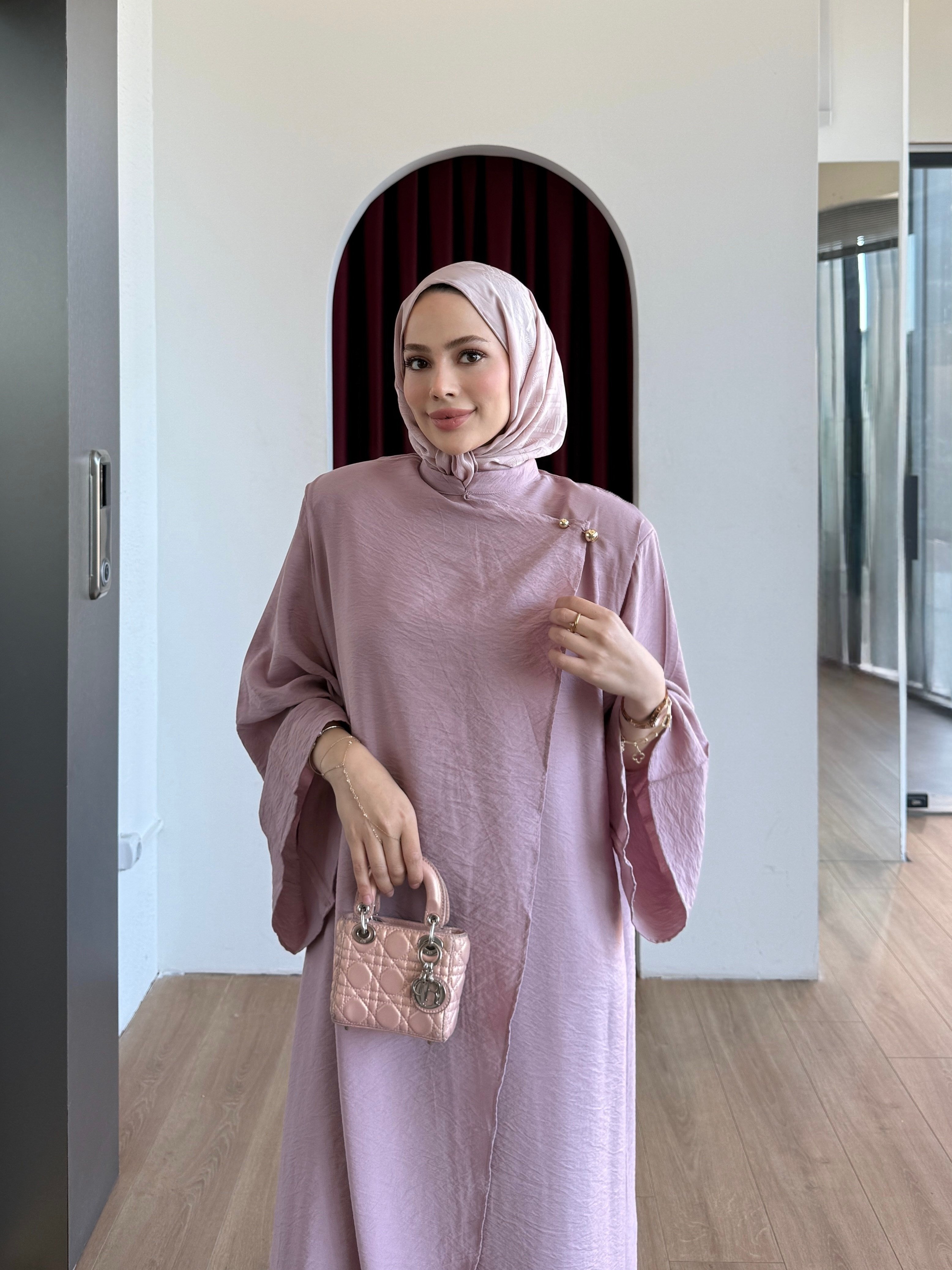 Kimino İncili Abiye Pembe