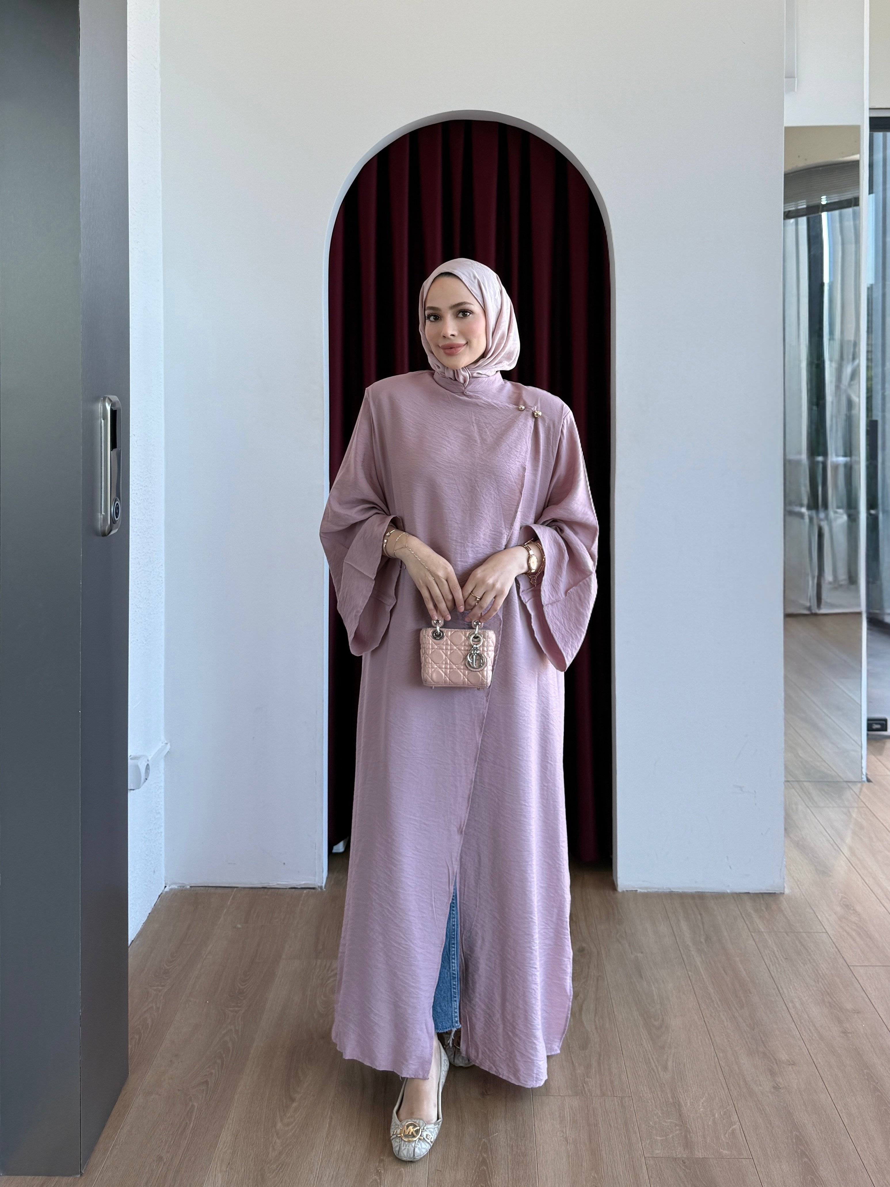 Kimino İncili Abiye Pembe