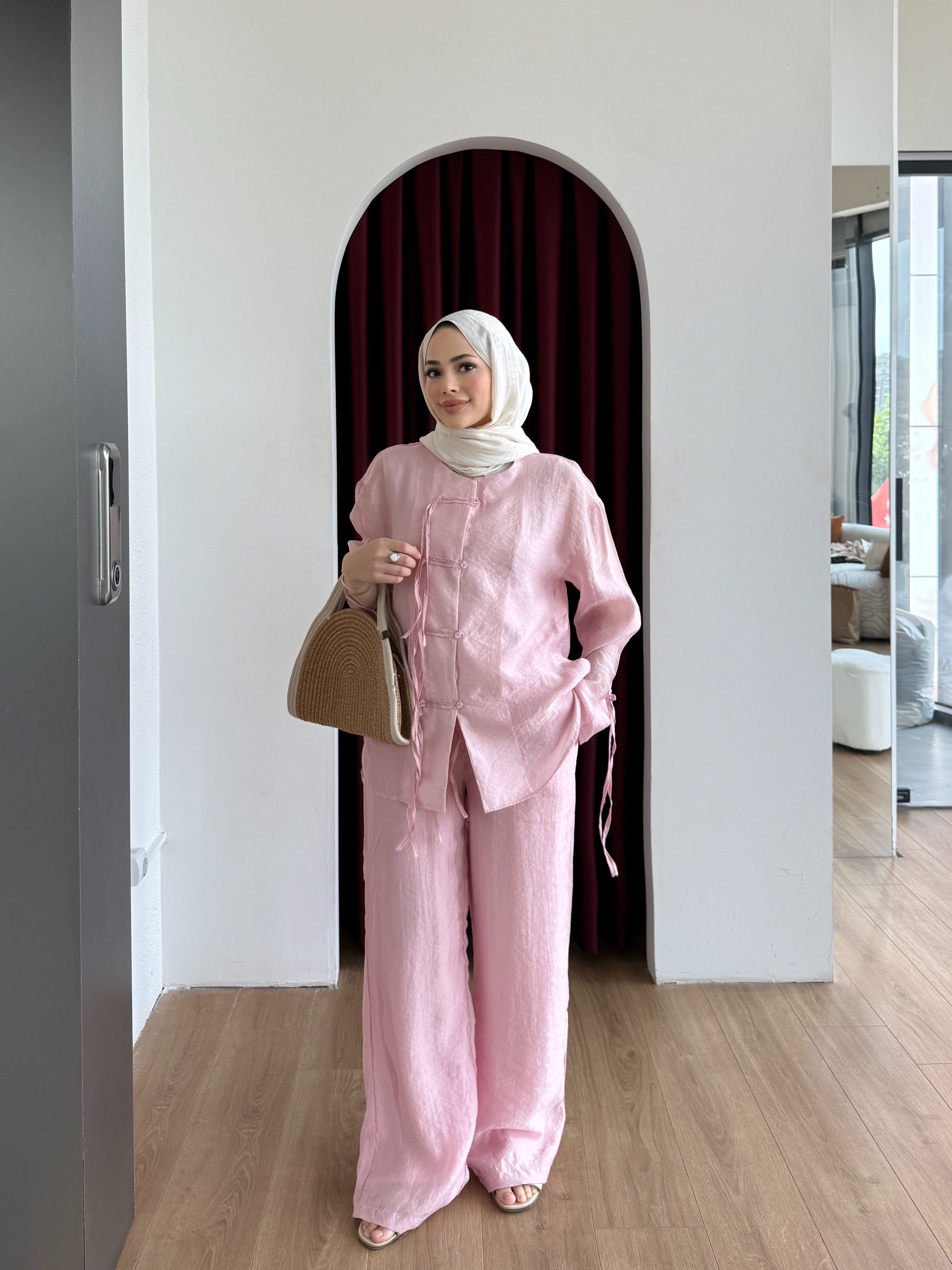 Tensel Pantolon Takım Pembe