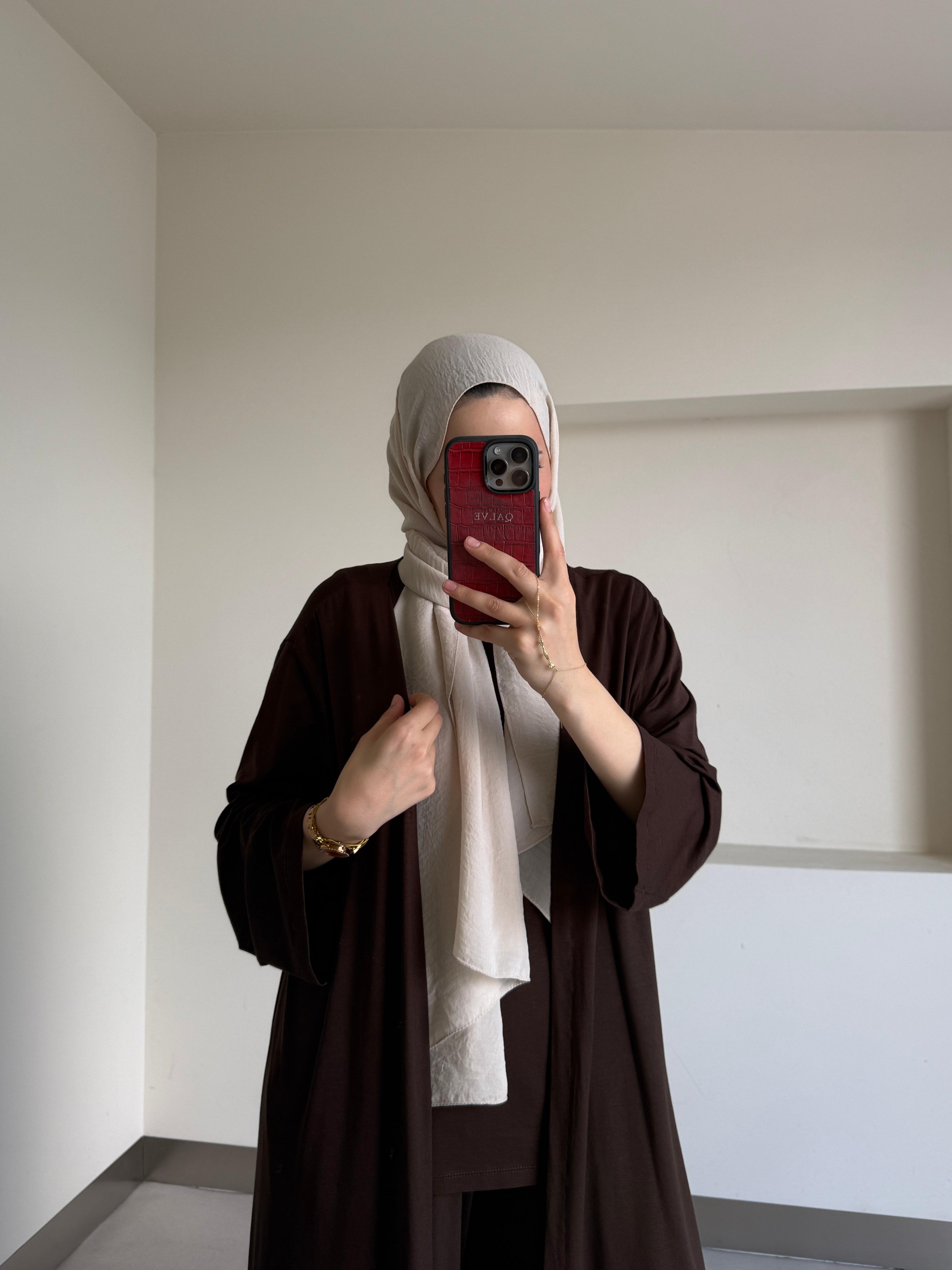 Uzun Kimono Detaylı Üçlü Takım