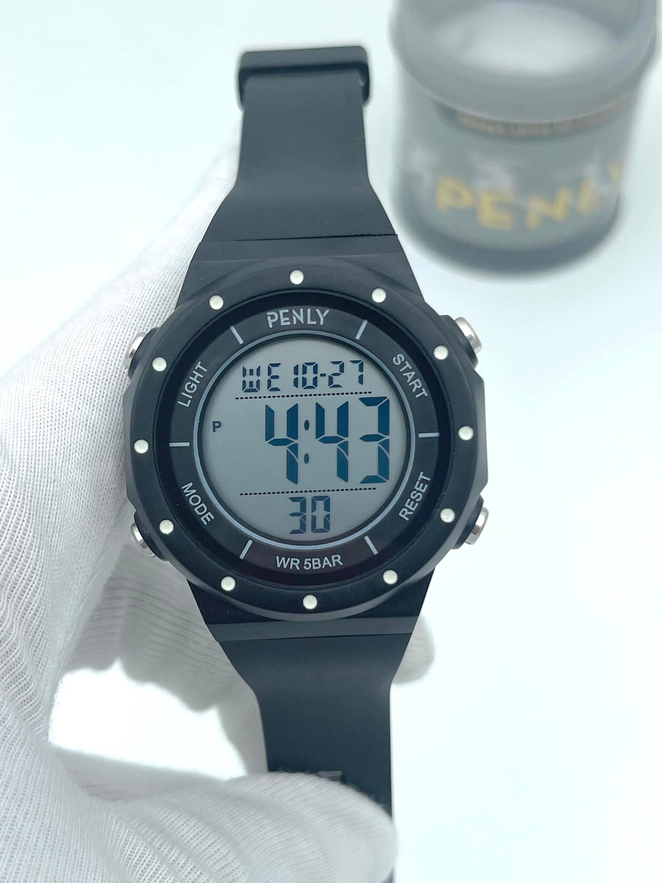 Penly Dijital Kol Saati 356 Model Siyah Beyaz +4 Renk Kronometre-Alarmlı 5ATM Su Geçirmez