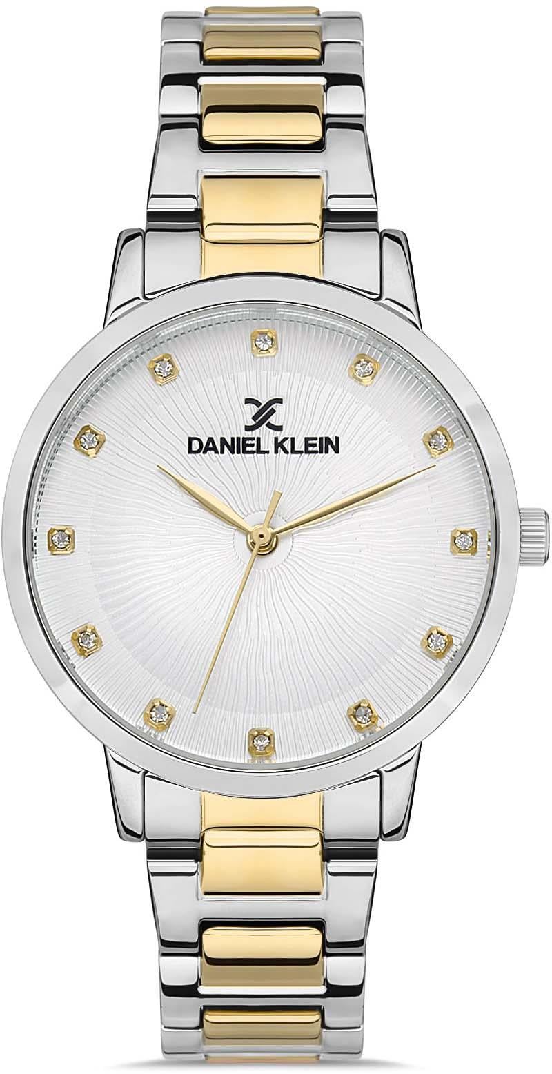 Daniel Klein Yeni Model Kadın Gümüş-Altın Renk İçi Yuvarlak Taşlı Kol Saati + Hediyeli Bileklik