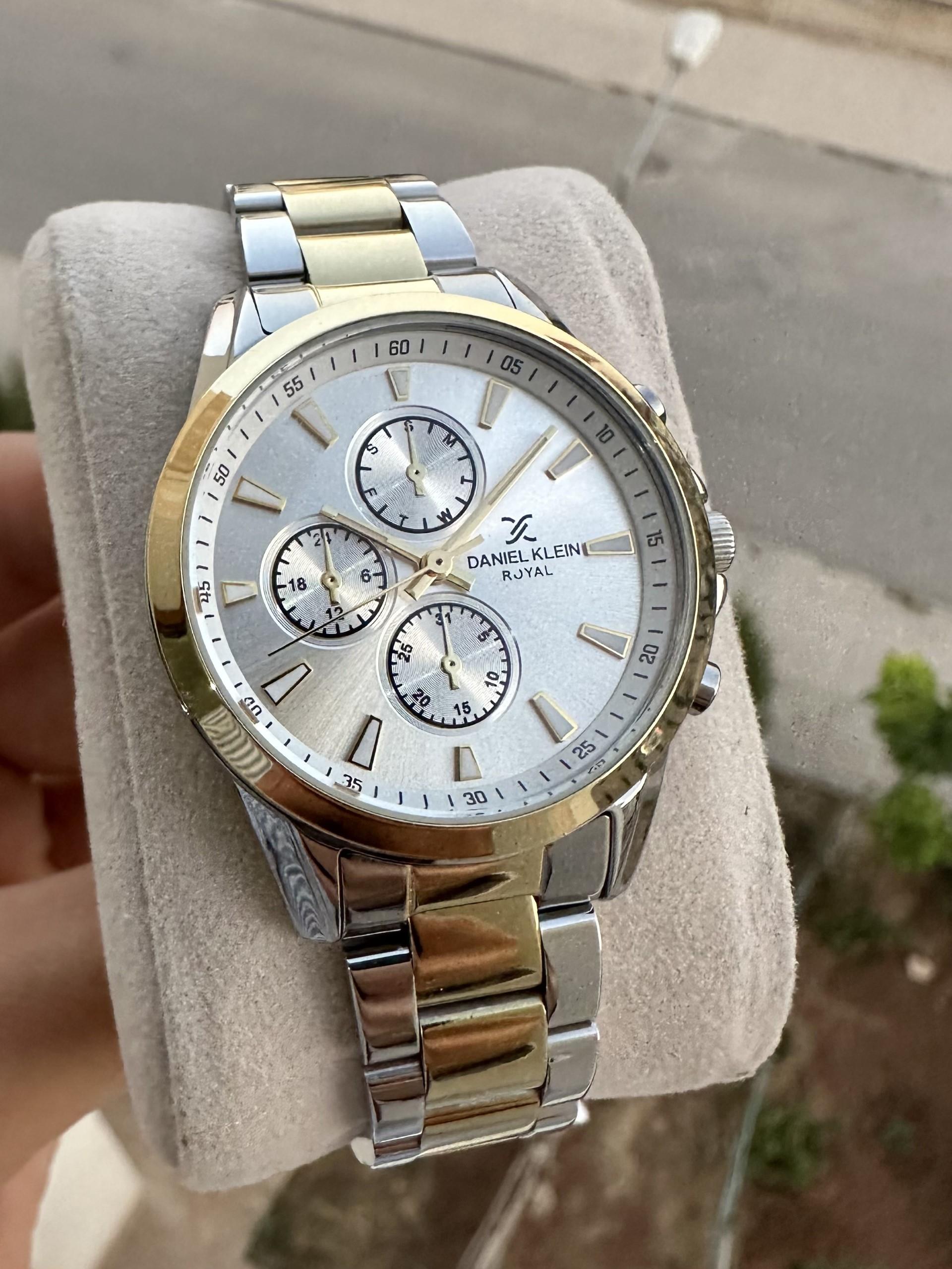 Daniel Klein Yeni Model Kadın Gümüş-Sarı Renk Sport Kol Saati + Hediyeli Bileklik