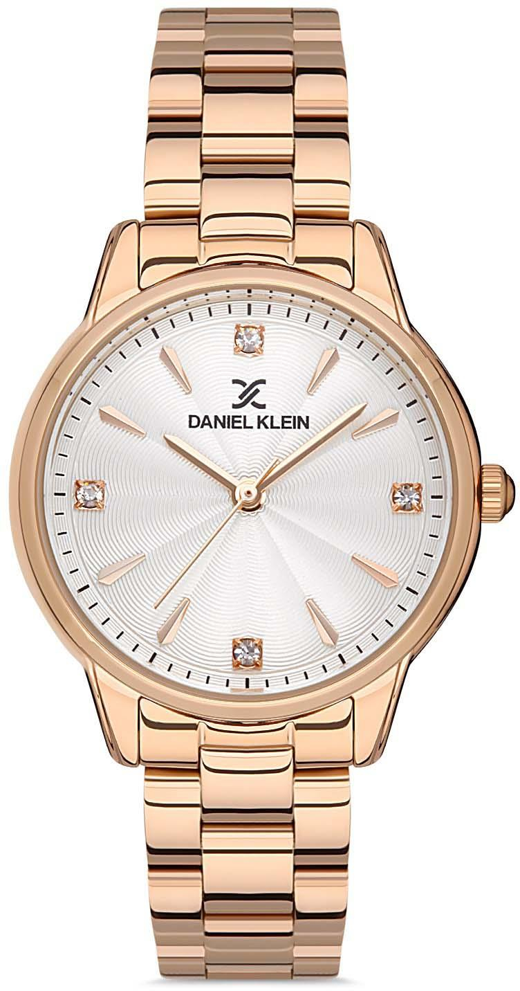 Daniel Klein Yeni Model Kadın Rose Renk Tek Taşlı Kol Saati + Hediyeli Bileklik