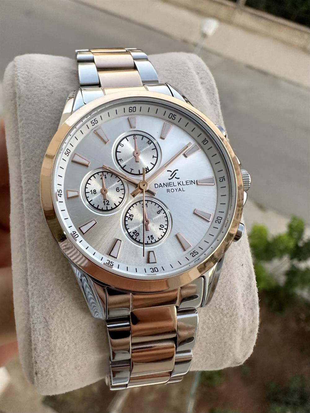 Daniel Klein Yeni Sezon Kadın Gümüş-Rose Renk Kol Saati + 2 RENK
