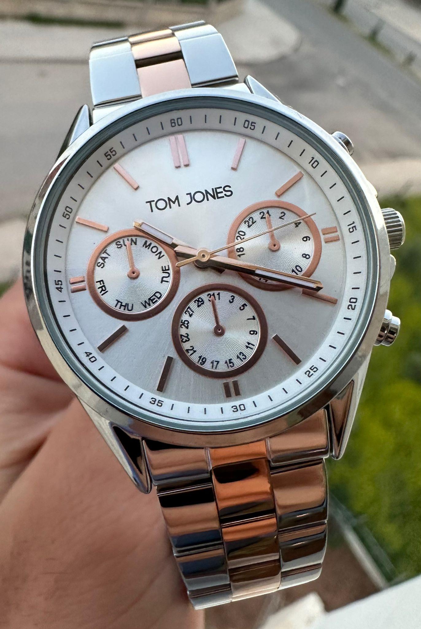 Tom Jones Bayan Kol Saati + Gümüş Rose Renk Orjinal Garantili