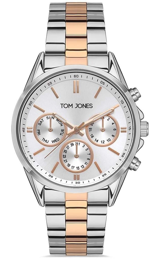 Tom Jones Bayan Kol Saati + Gümüş Rose Renk Orjinal Garantili