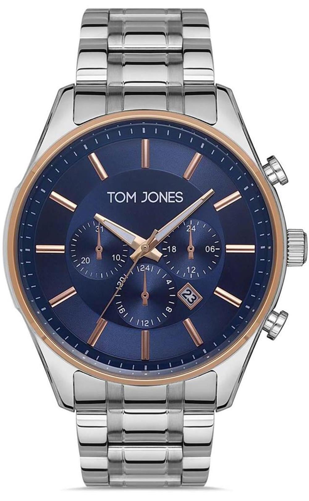 Tom Jones Erkek İçi Mavi Sade Yeni Sezon Kol Saati + Garantili Ürün Bileklik Hediyeli