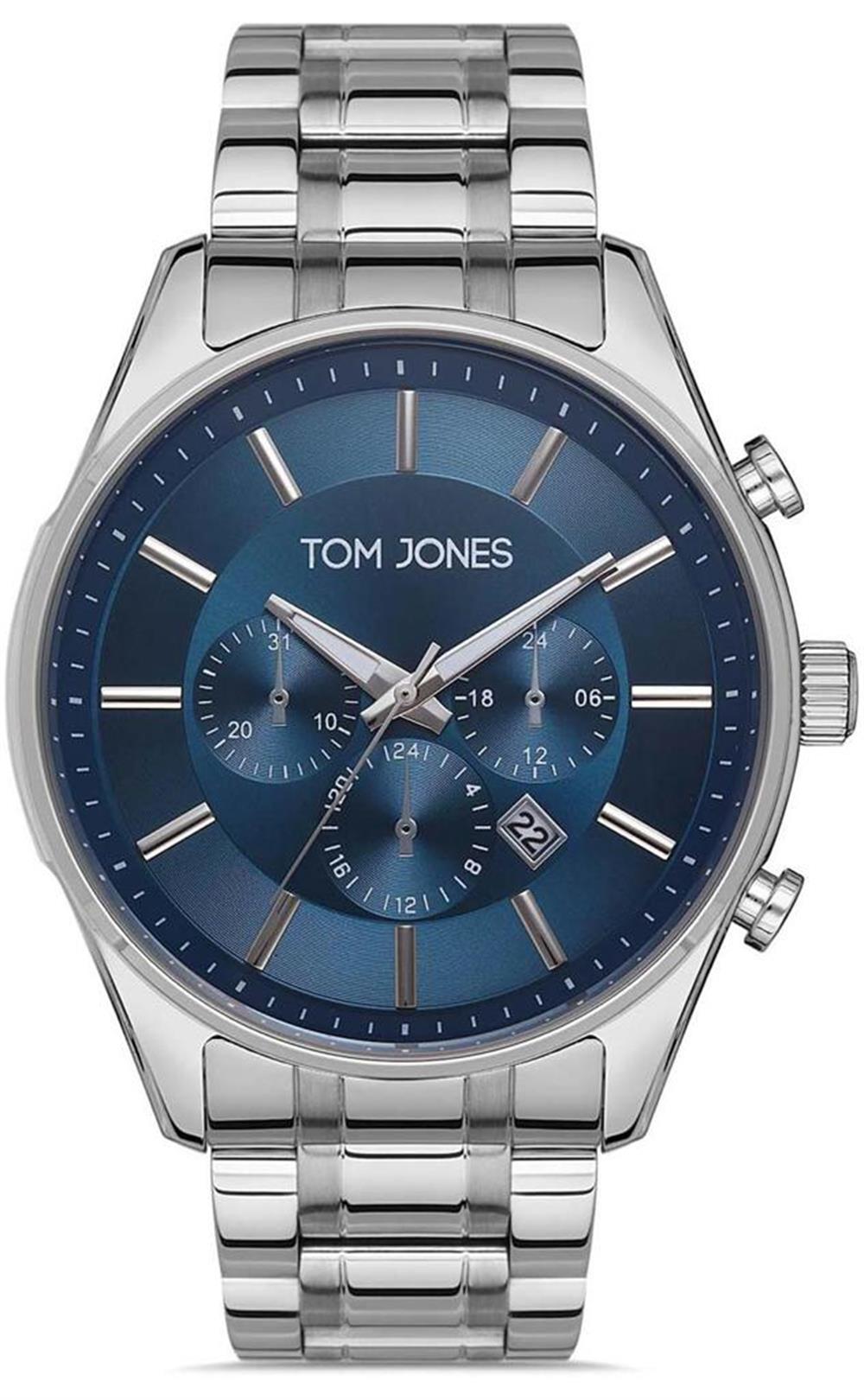 Tom Jones Erkek İçi Mavi Sade Yeni Sezon Kol Saati + Garantili Ürün Bileklik Hediyeli
