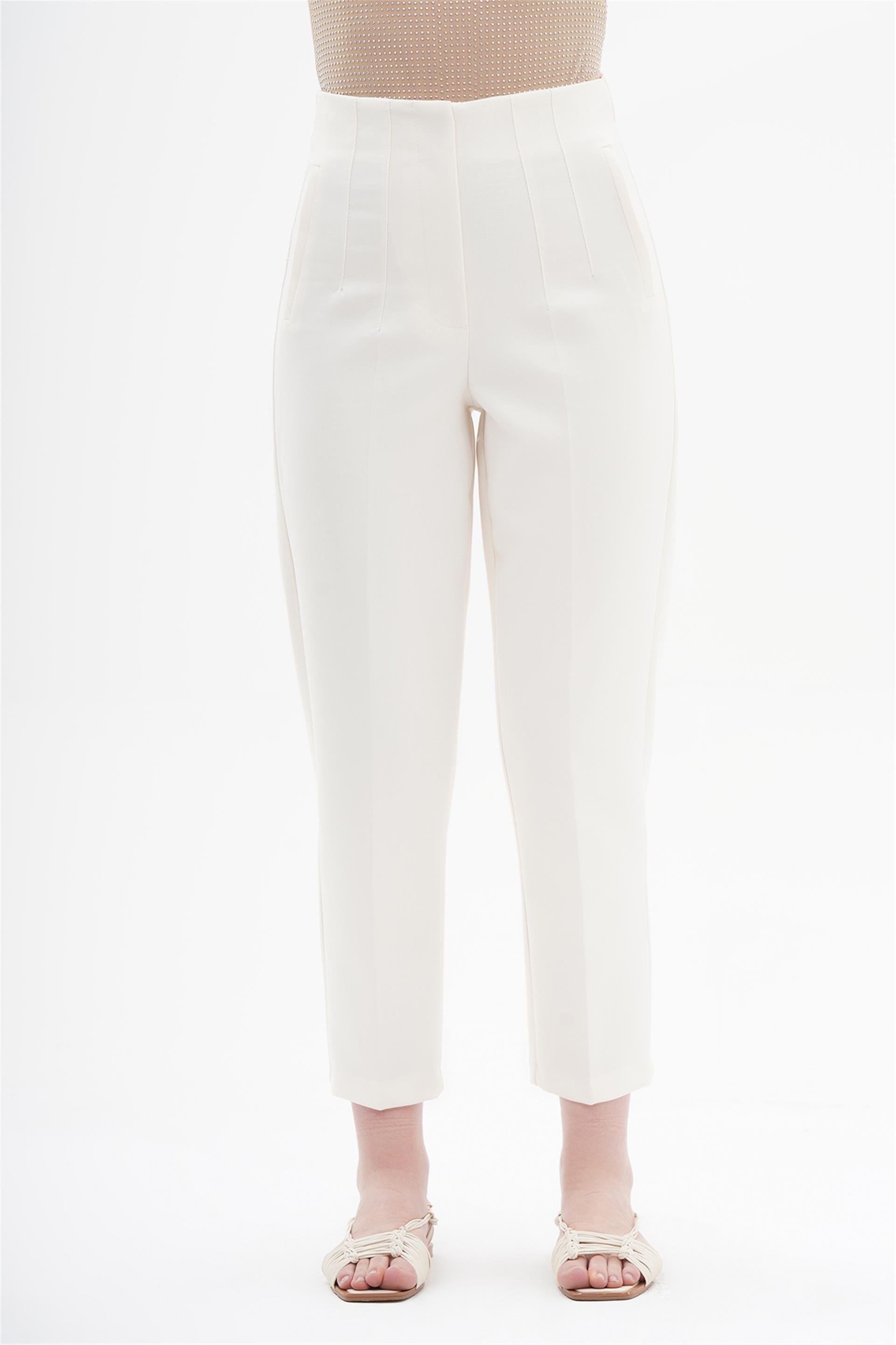 031041 - BG  DART DETAILED WRIST LENGTH PANTS