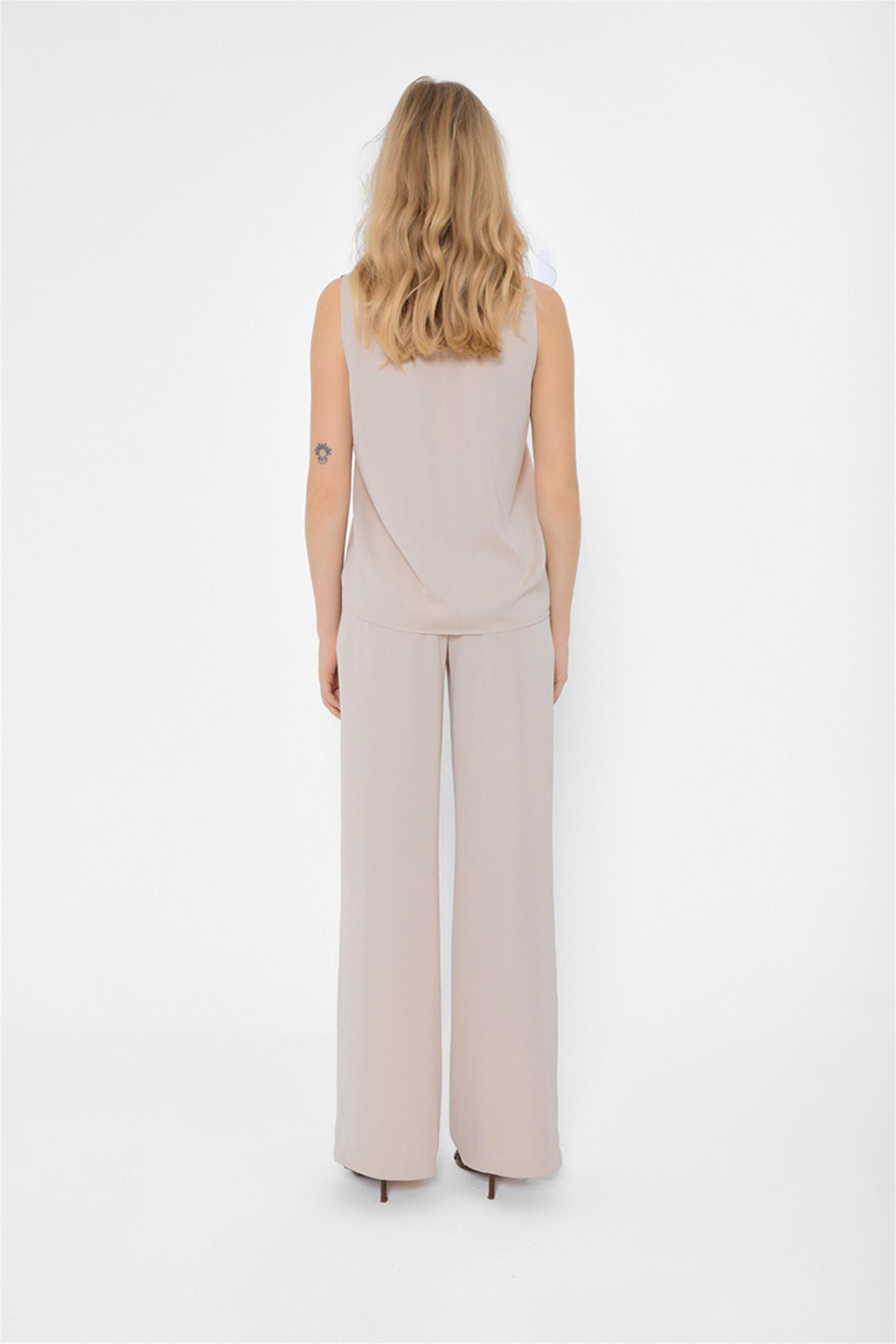 031094 WAISTLESS PLEATED LONG PANTS
