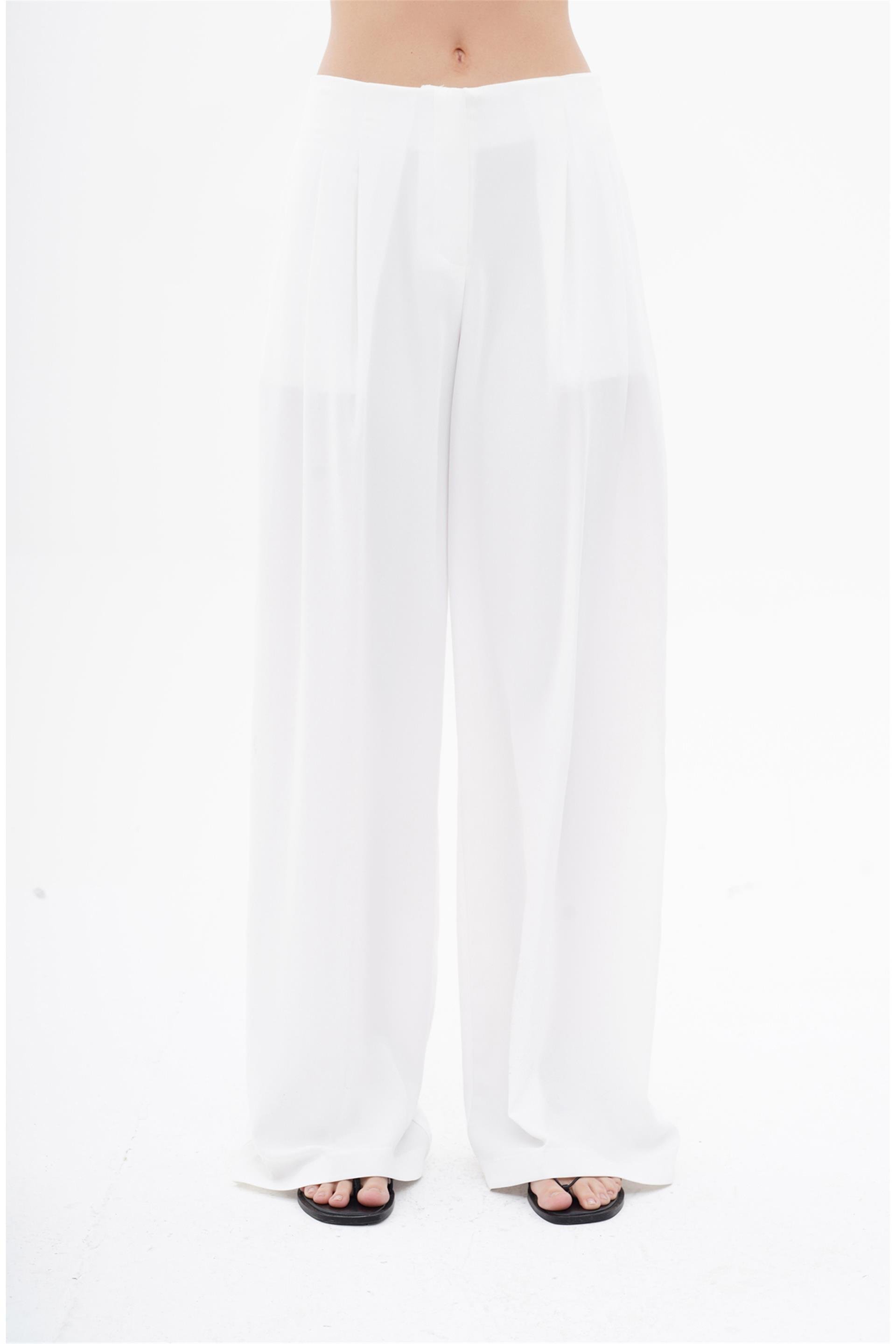 031094 WAISTLESS PLEATED LONG PANTS