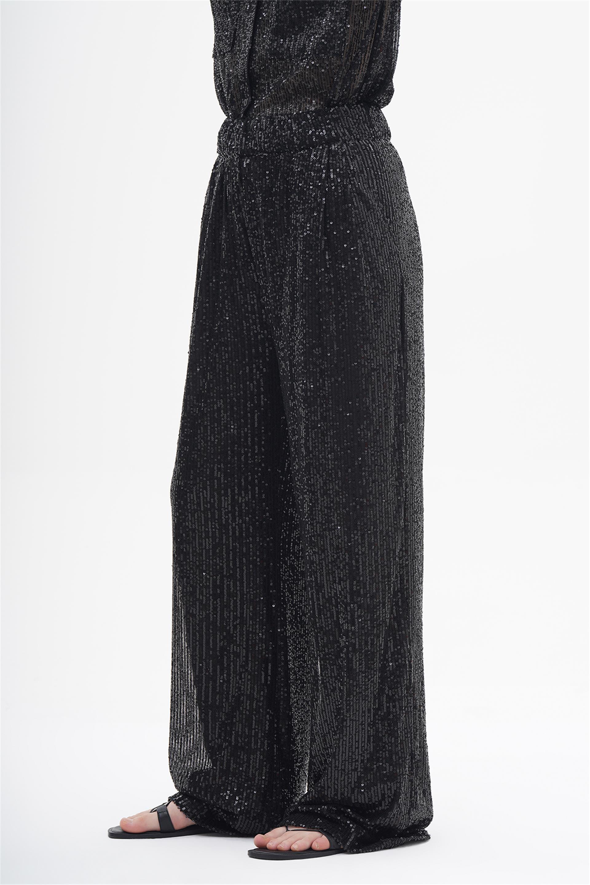 031104 SEQUIN ELASTIC BAND PANTS