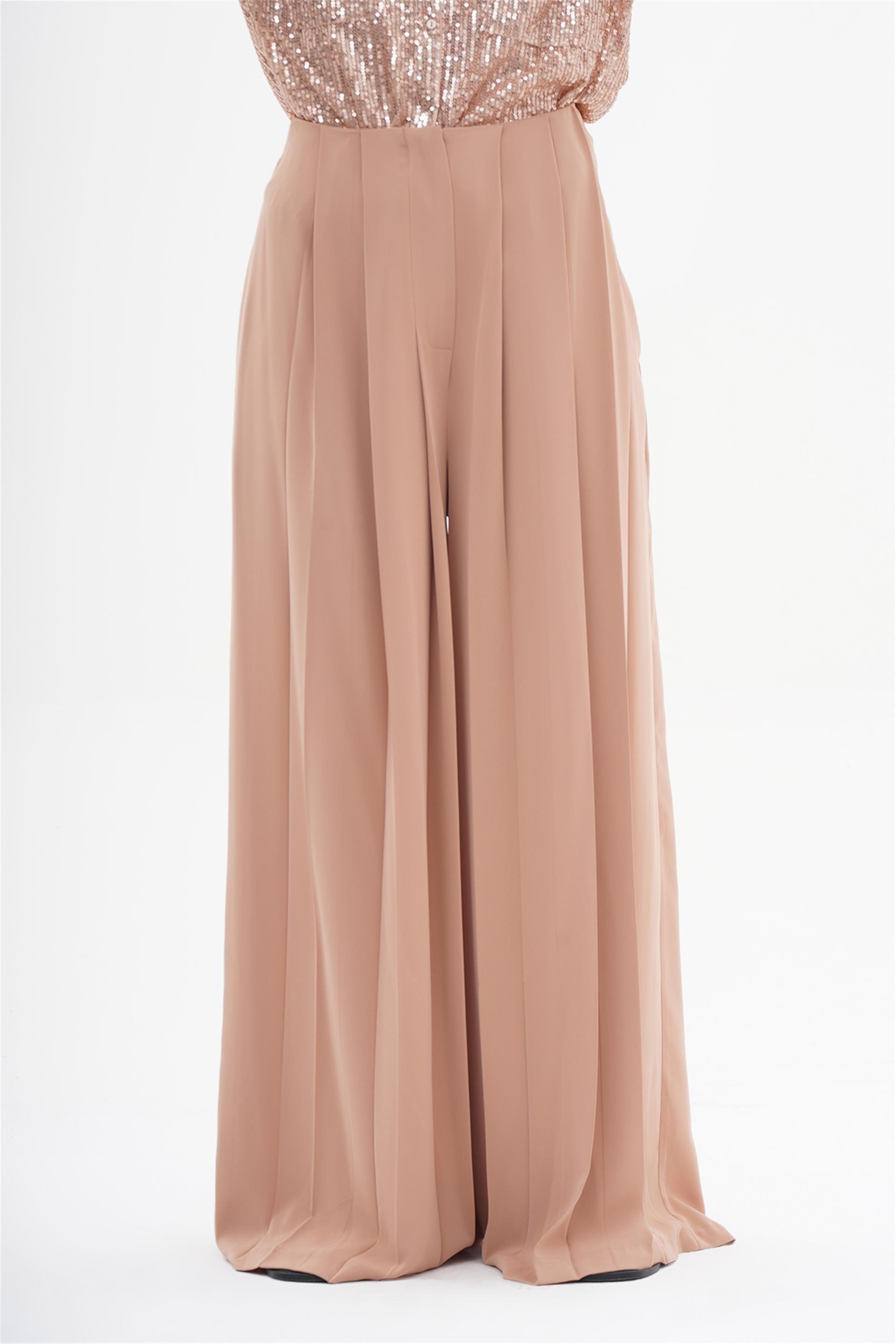031111 DENSE PLEAT DETAILED PALAZZO PANTS