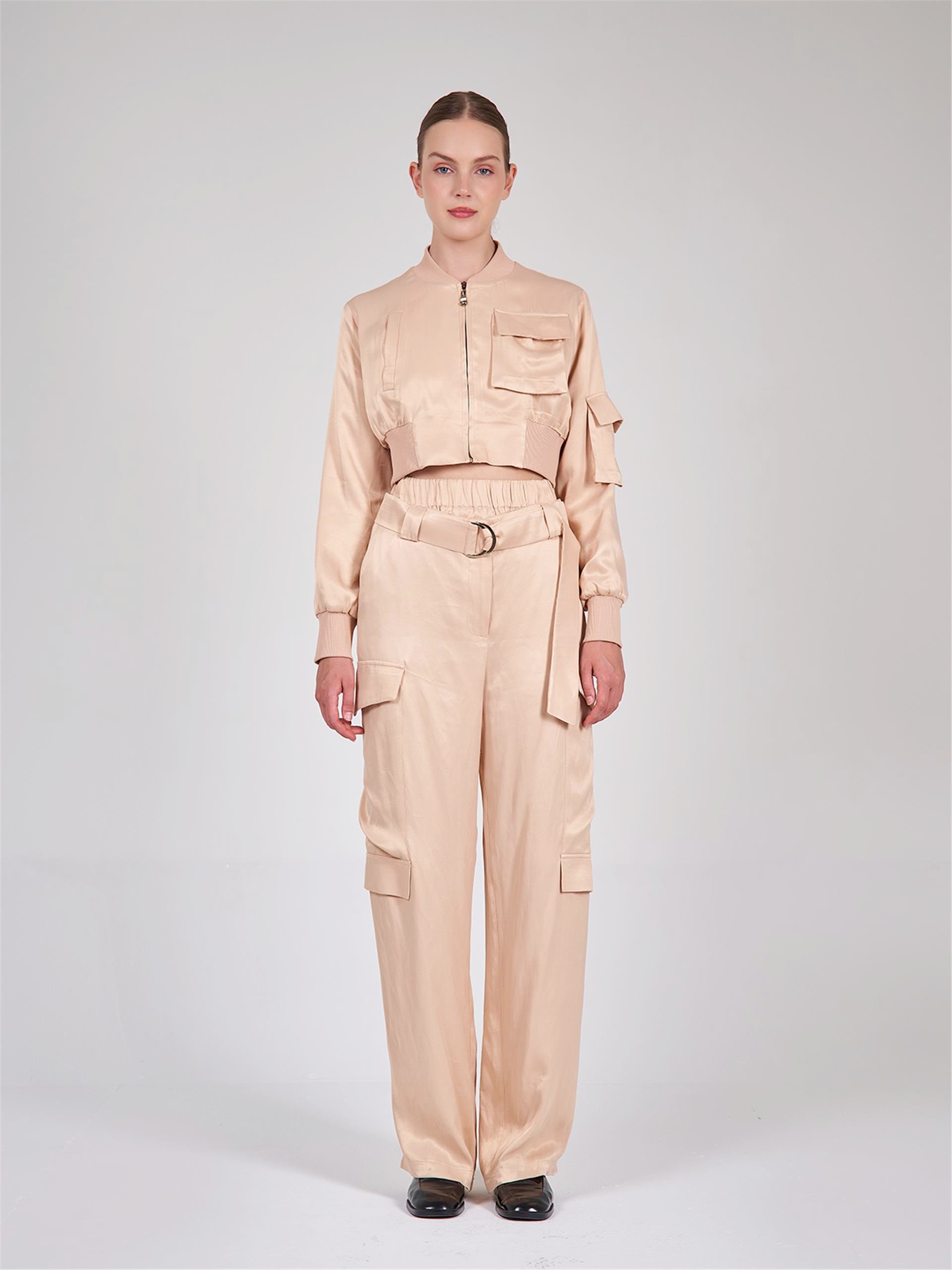 031281 STRAIGHT LEG WOVEN CARGO PANTS WITH BELLOW POCKET