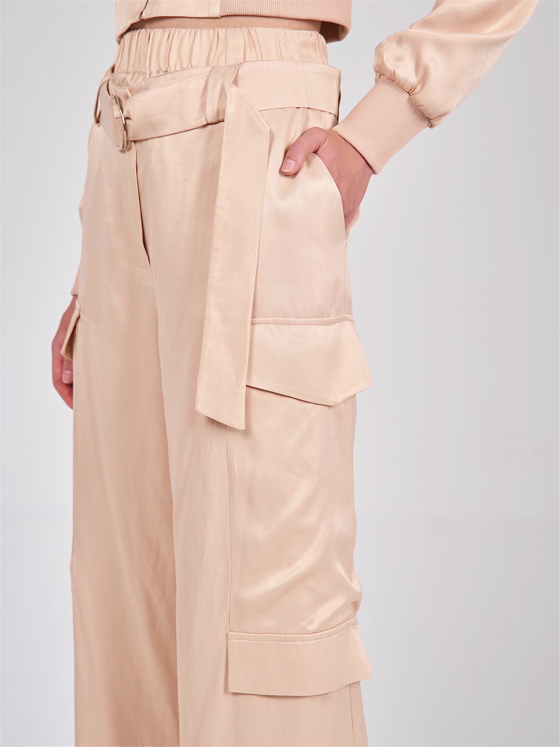 031281 STRAIGHT LEG WOVEN CARGO PANTS WITH BELLOW POCKET