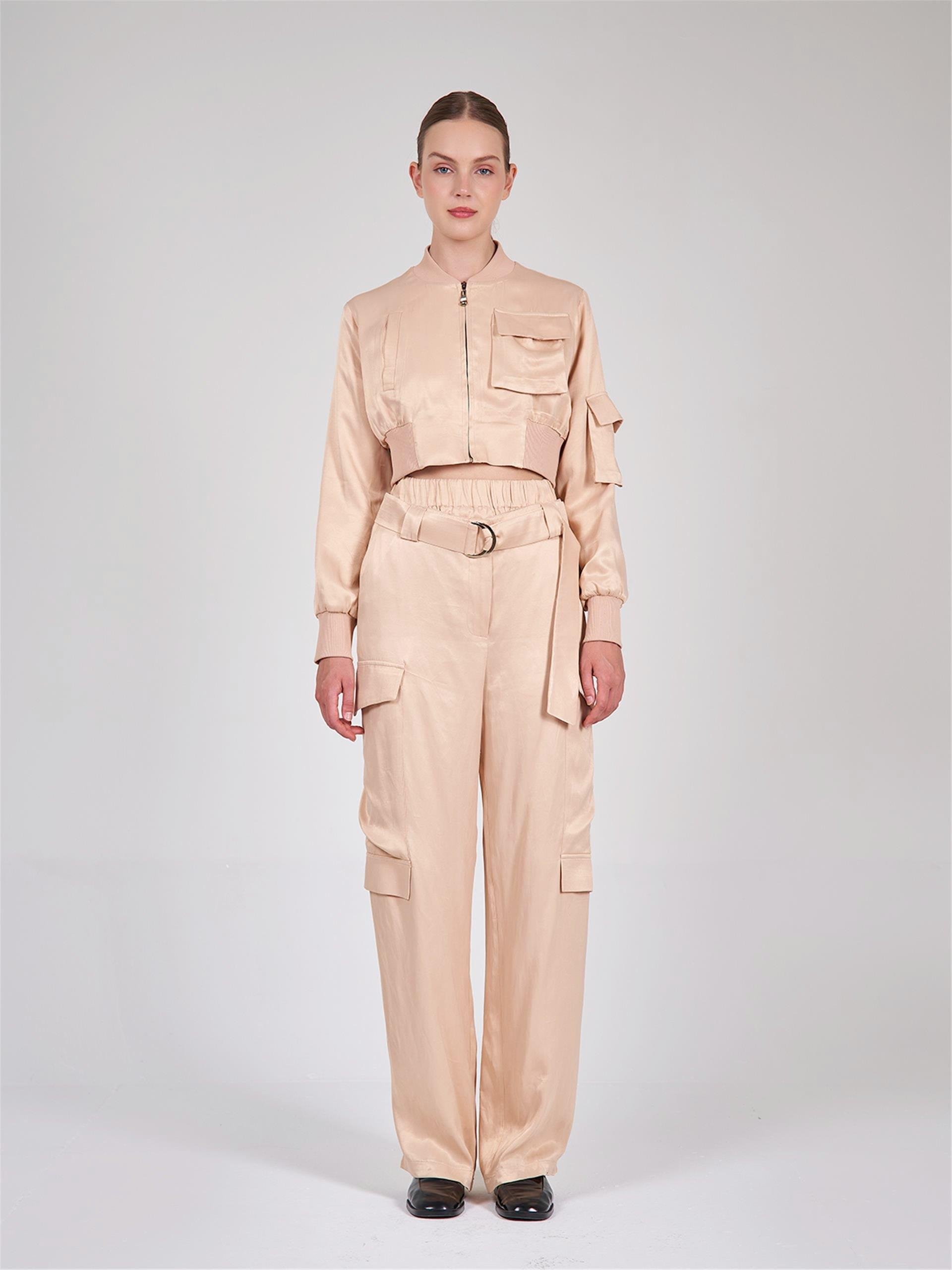 031281 STRAIGHT LEG WOVEN CARGO PANTS WITH BELLOW POCKET