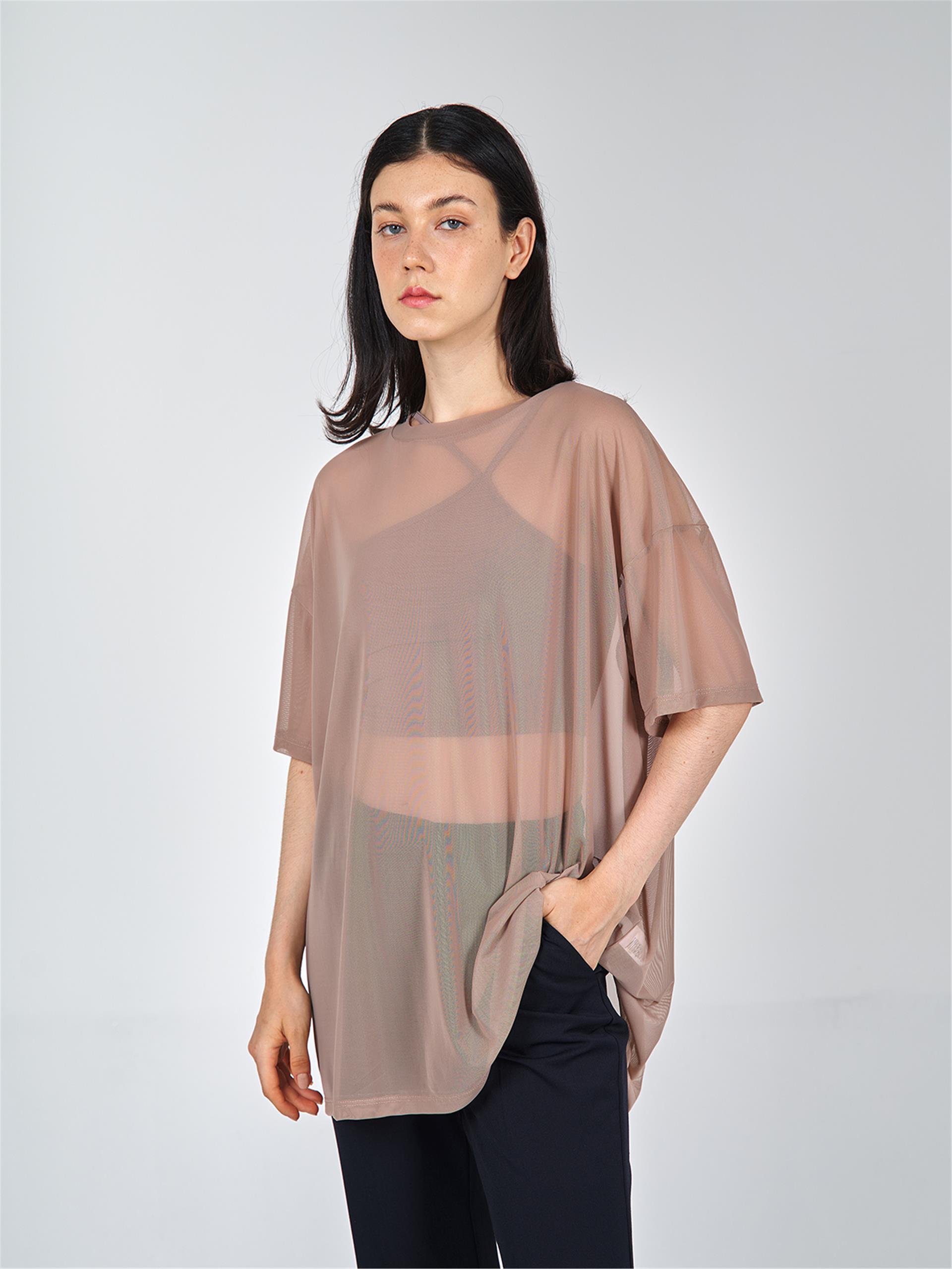 050548 SHORT SLEEVE TULLE T-SHIRT