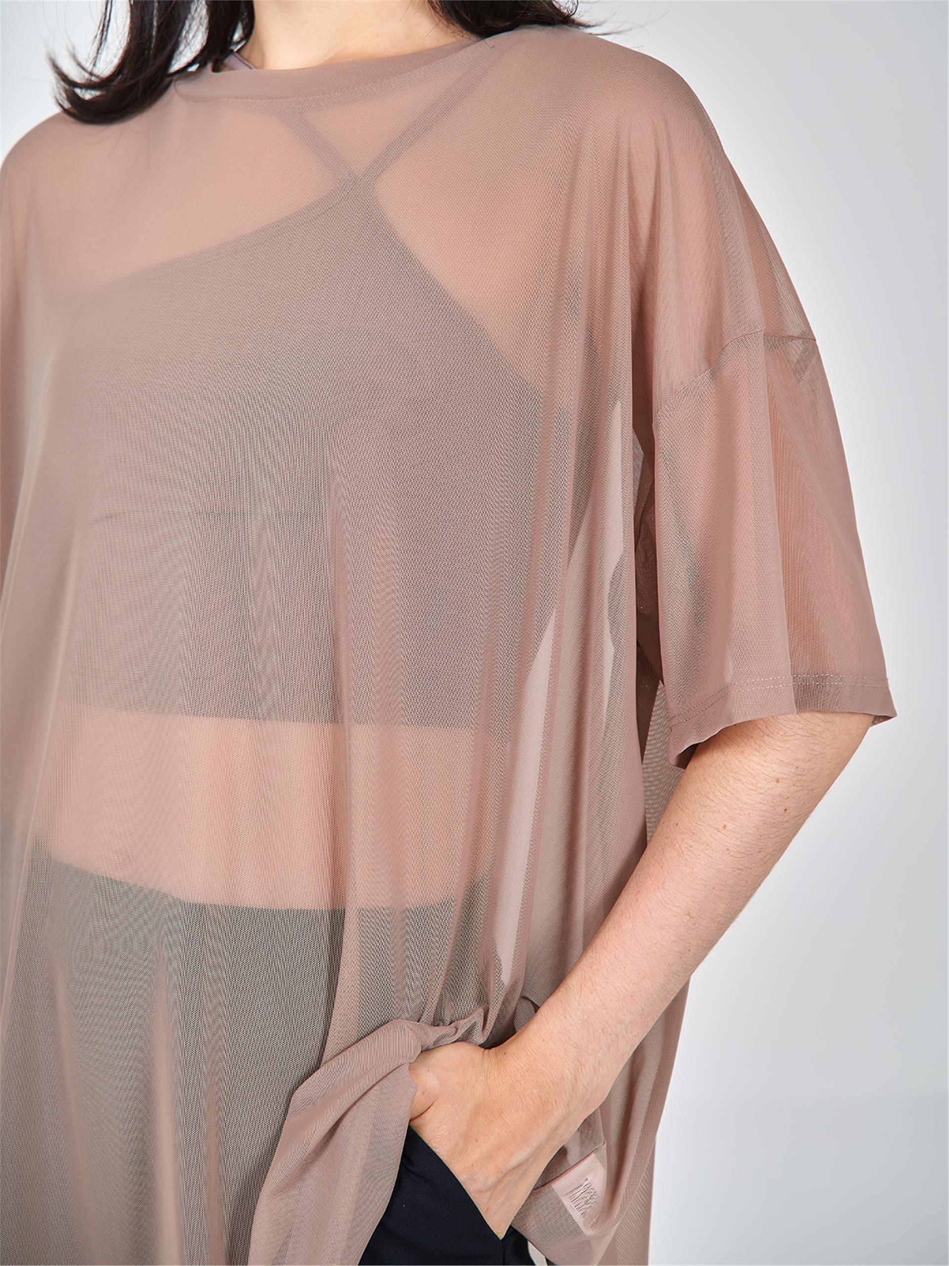 050548 SHORT SLEEVE TULLE T-SHIRT