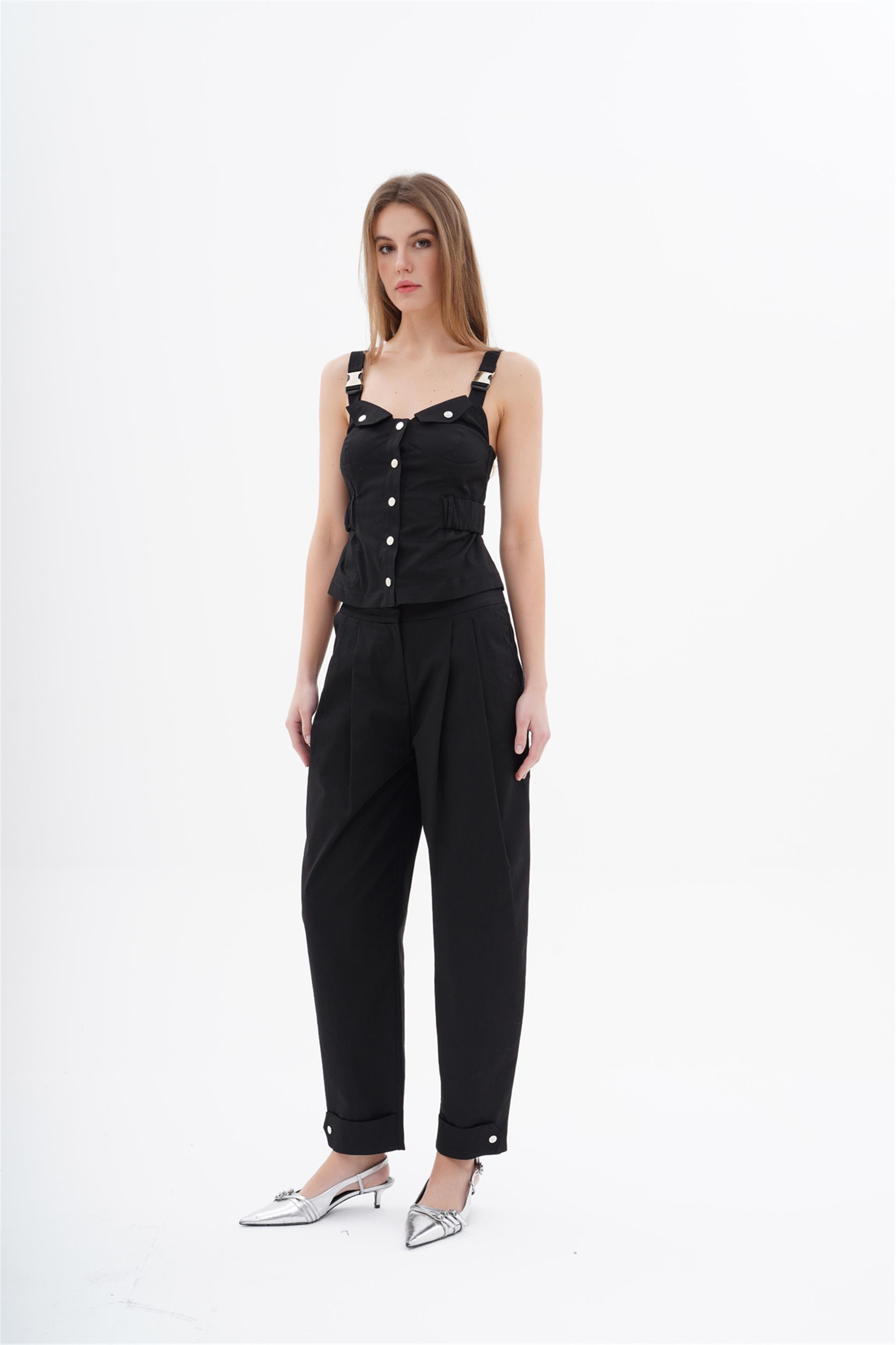 060125 ARMY CORSET WITH BUTTON DETAIL