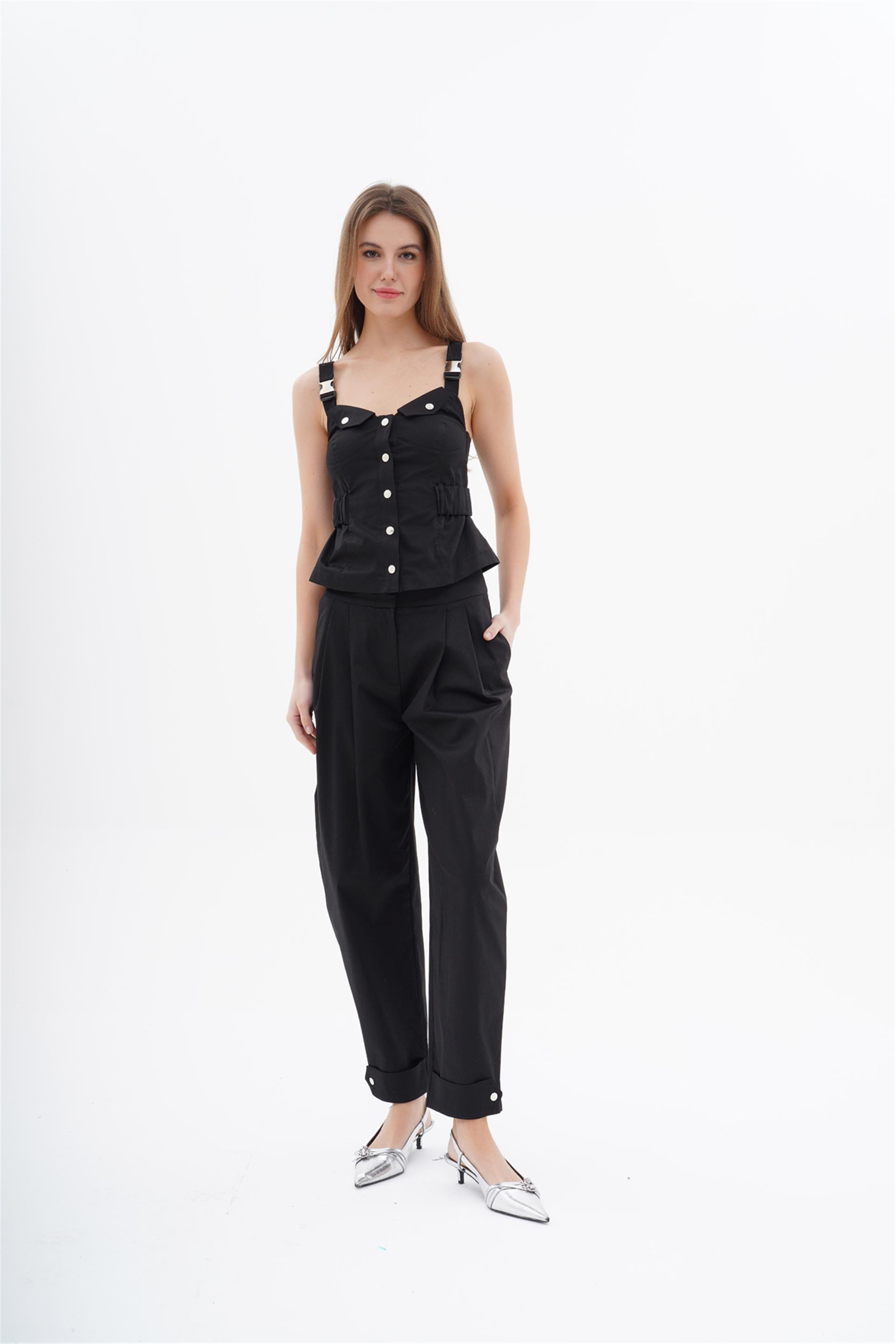 060125 ARMY CORSET WITH BUTTON DETAIL