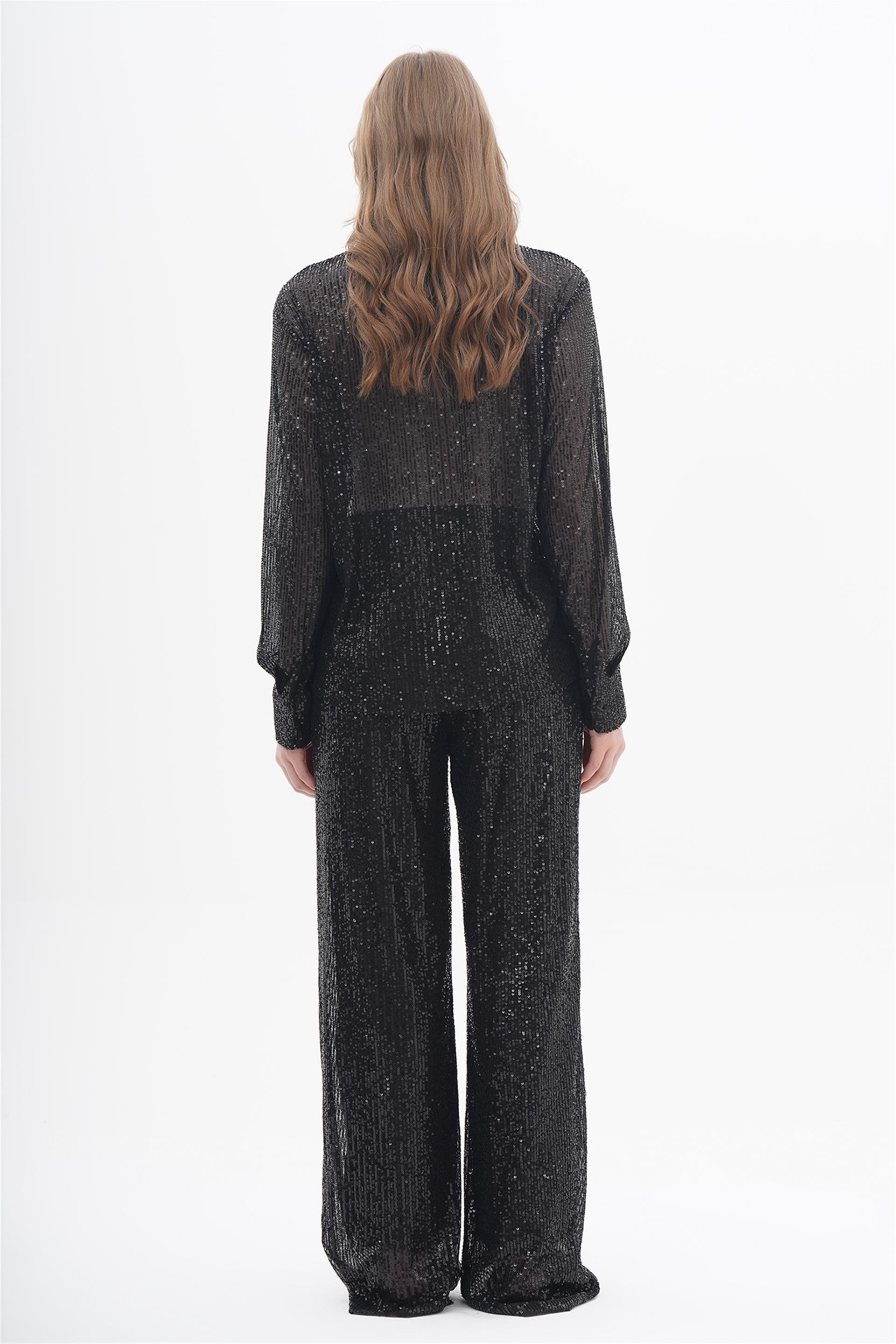 080425 SEQUIN BUTTON UP SHIRT