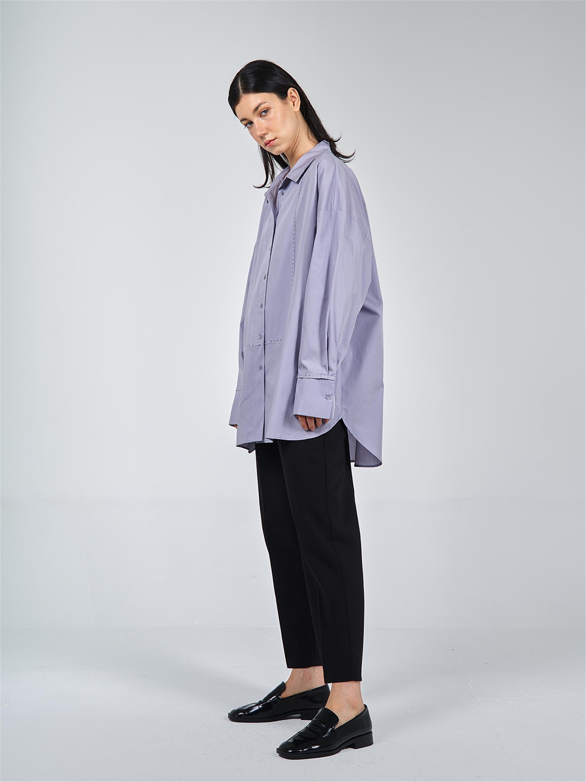 080509 OVERSIZED SHIRT WITH STUDS