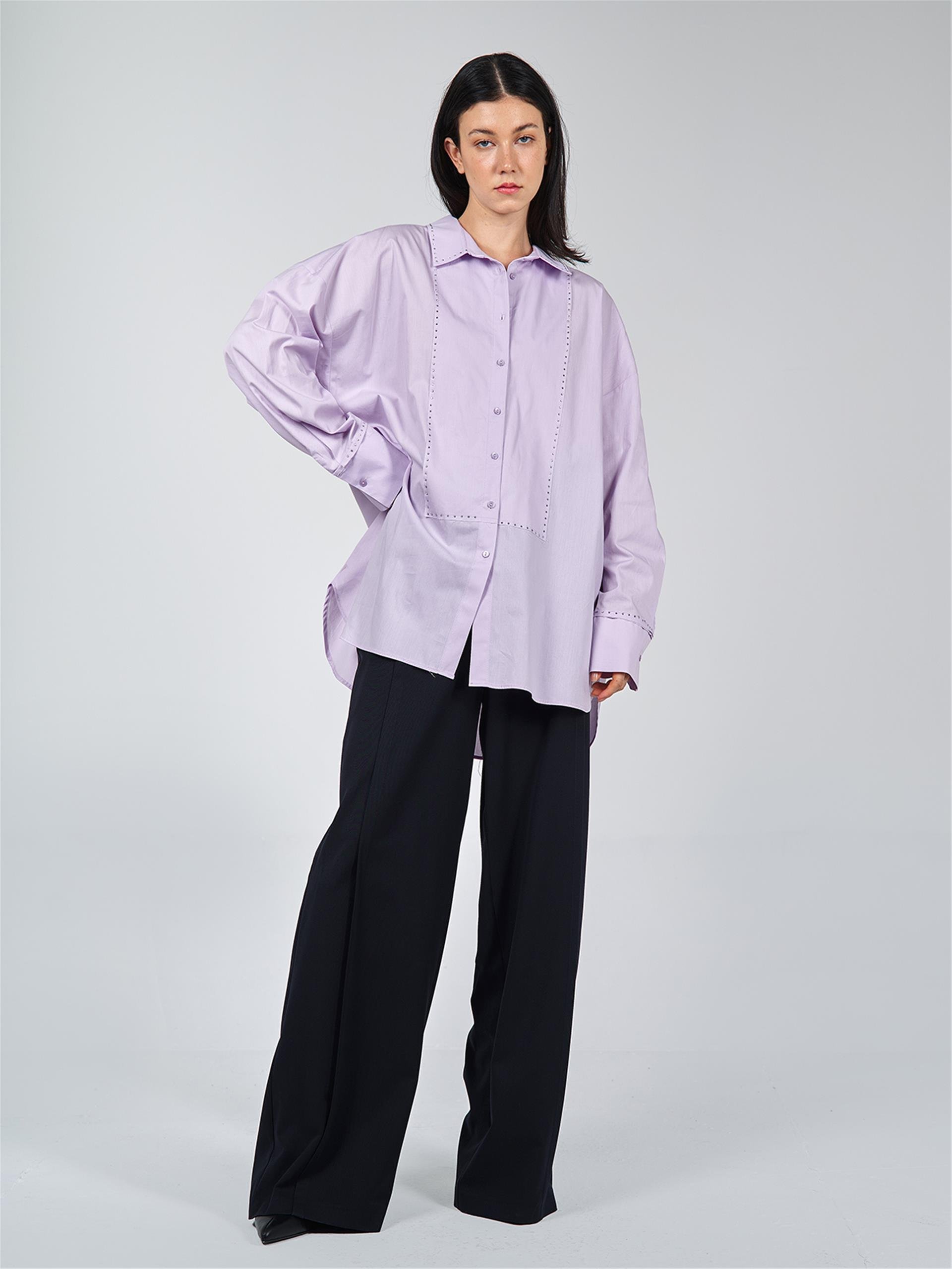 080509 OVERSIZED SHIRT WITH STUDS