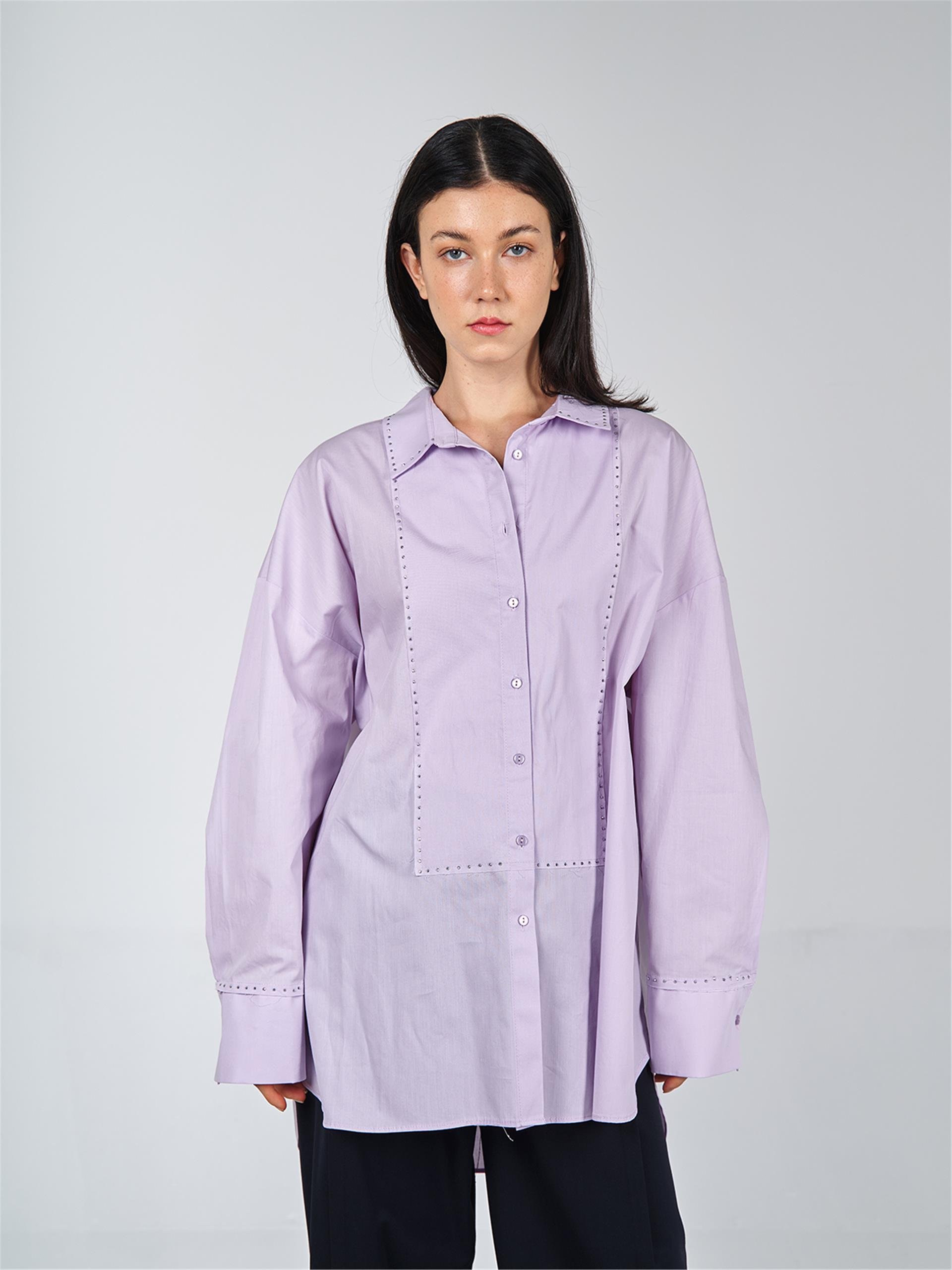 080509 OVERSIZED SHIRT WITH STUDS