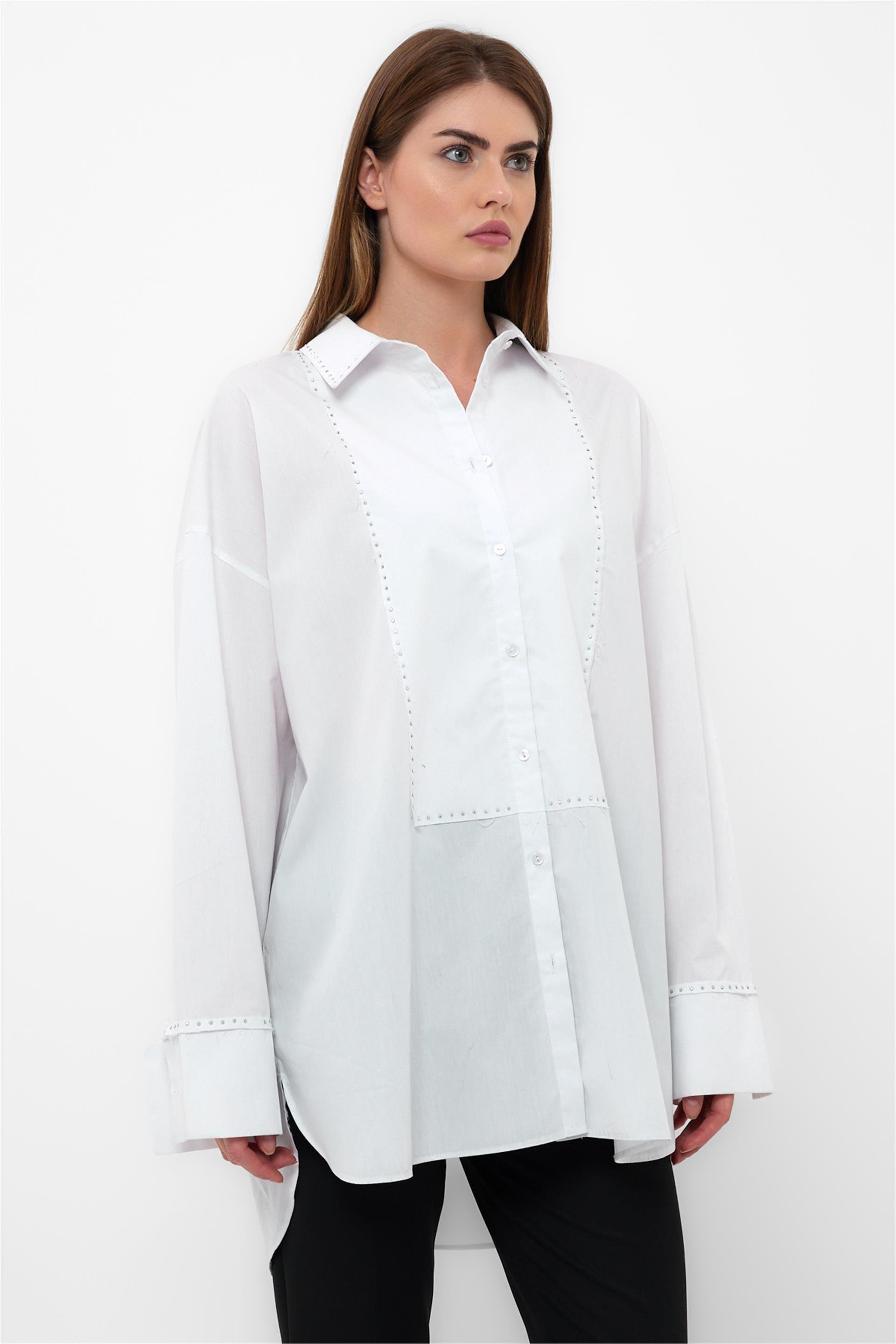 080509 OVERSIZED SHIRT WITH STUDS