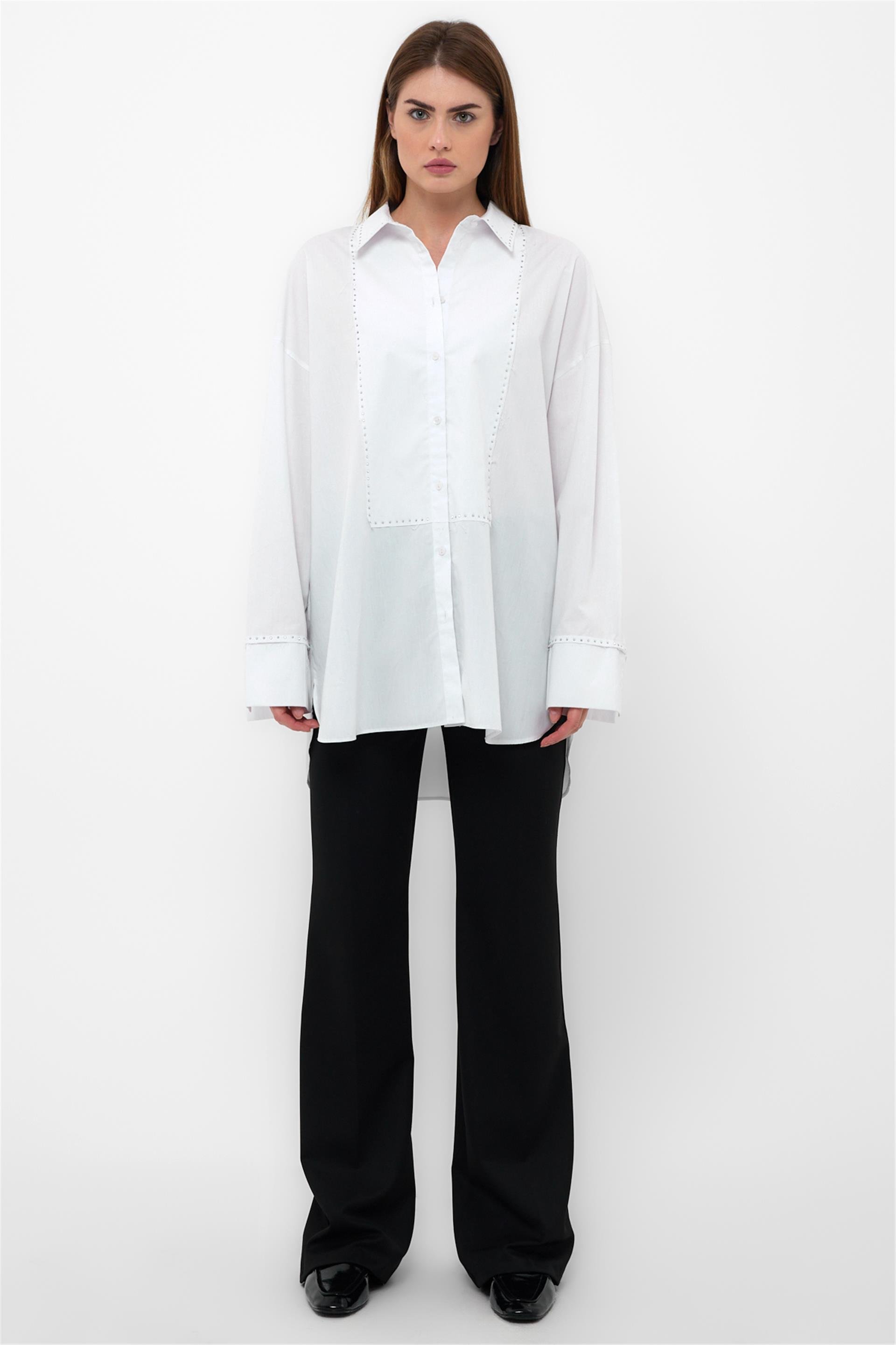 080509 OVERSIZED SHIRT WITH STUDS