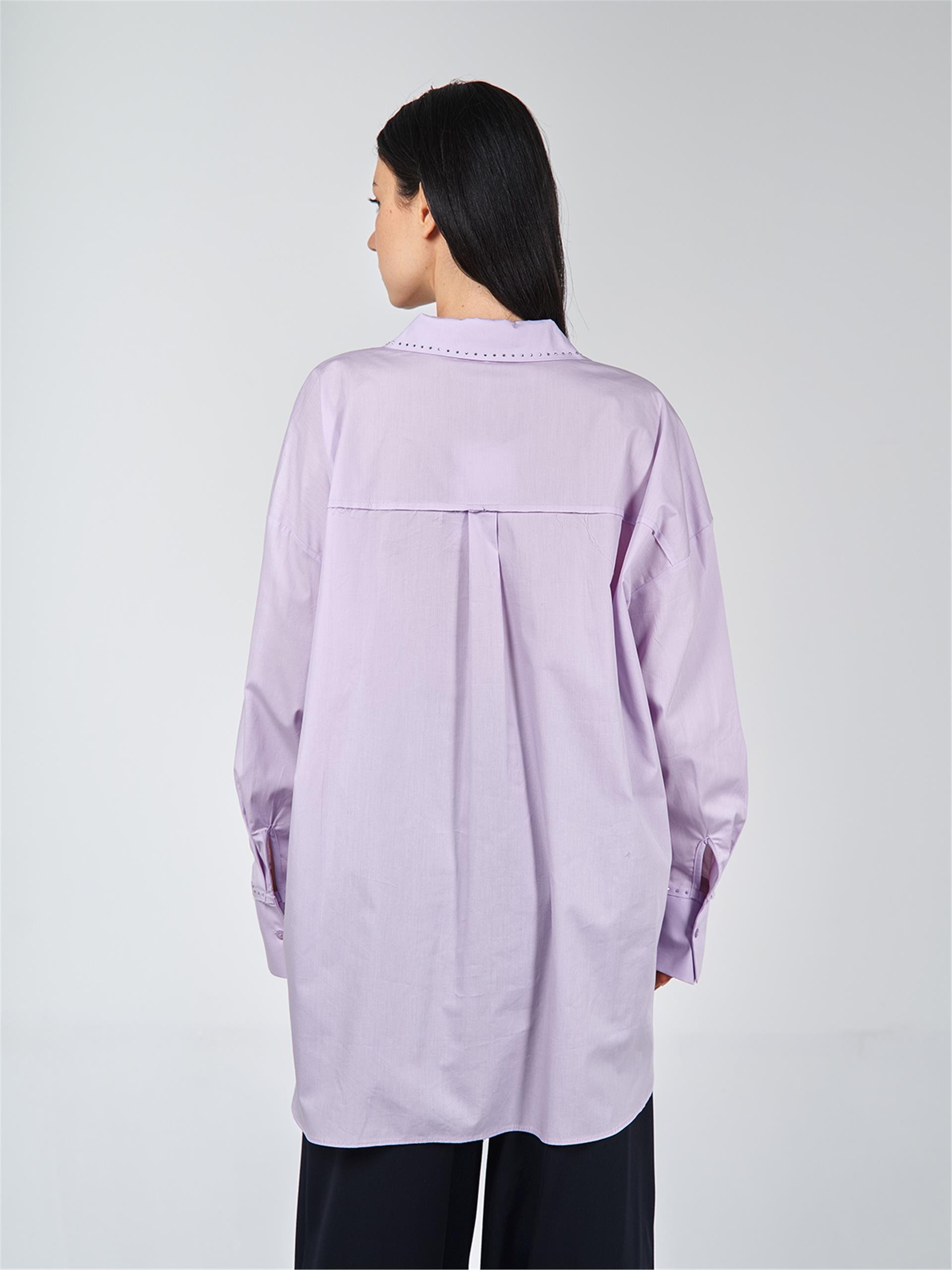 080509 OVERSIZED SHIRT WITH STUDS