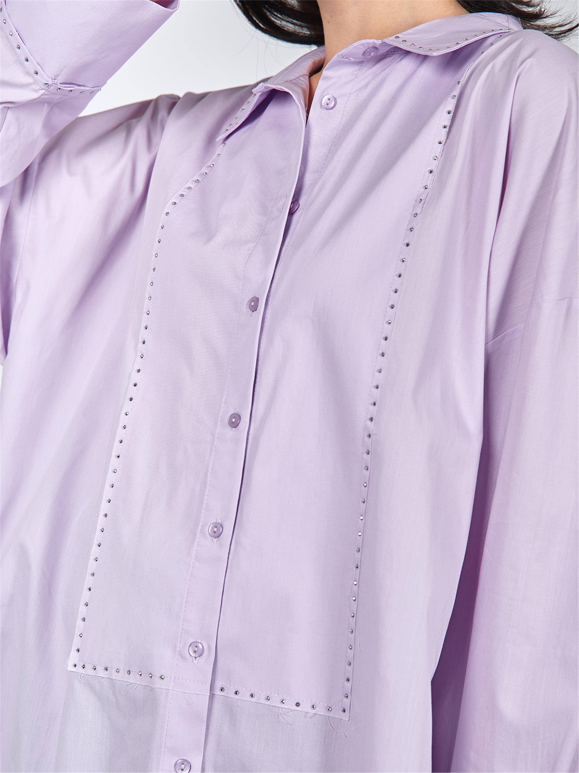 080509 OVERSIZED SHIRT WITH STUDS