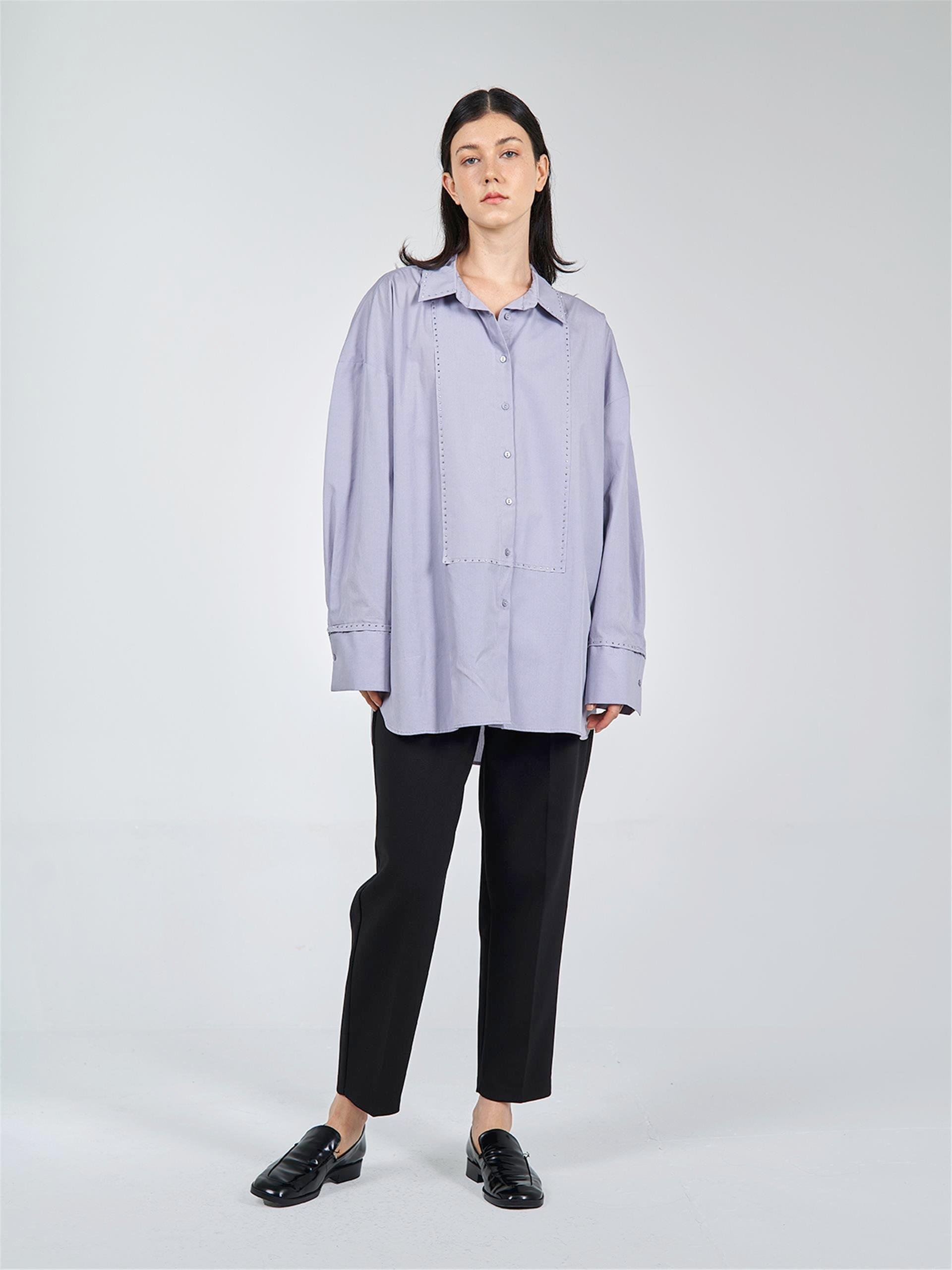 080509 OVERSIZED SHIRT WITH STUDS