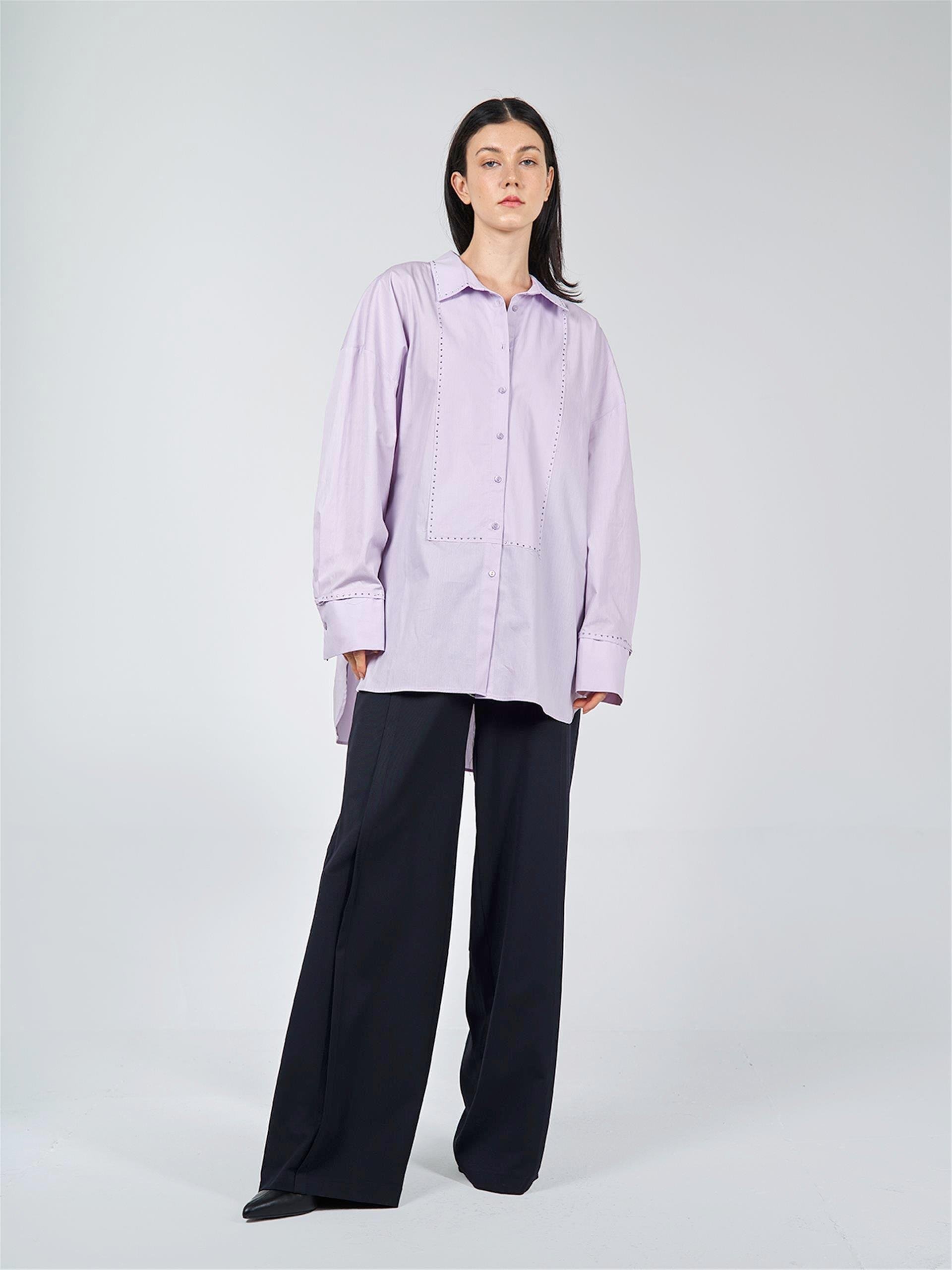 080509 OVERSIZED SHIRT WITH STUDS