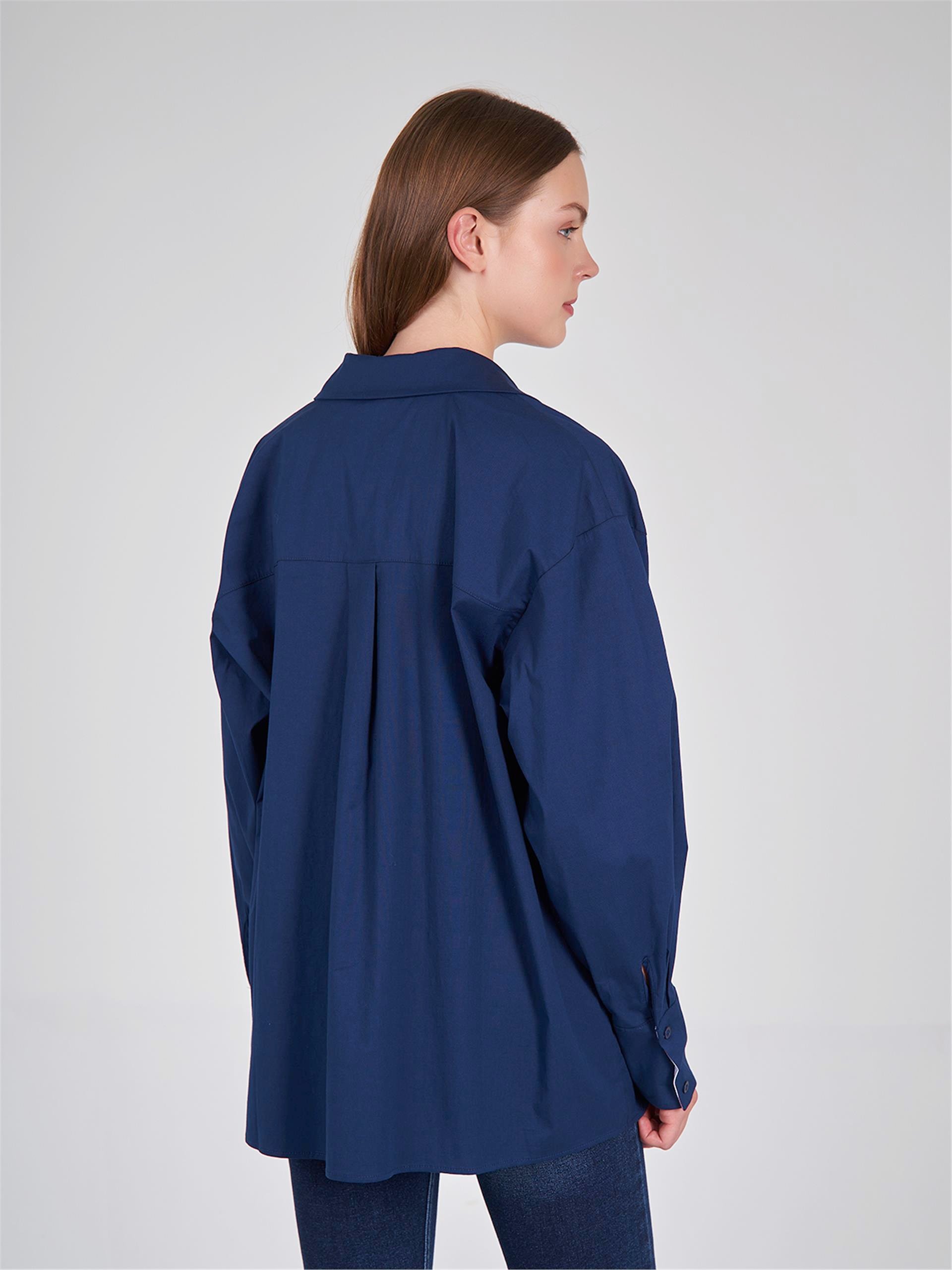 080521 OVERSIZED SHIRT WITH CONTRAST PIPING POCKET DETAIL 080504