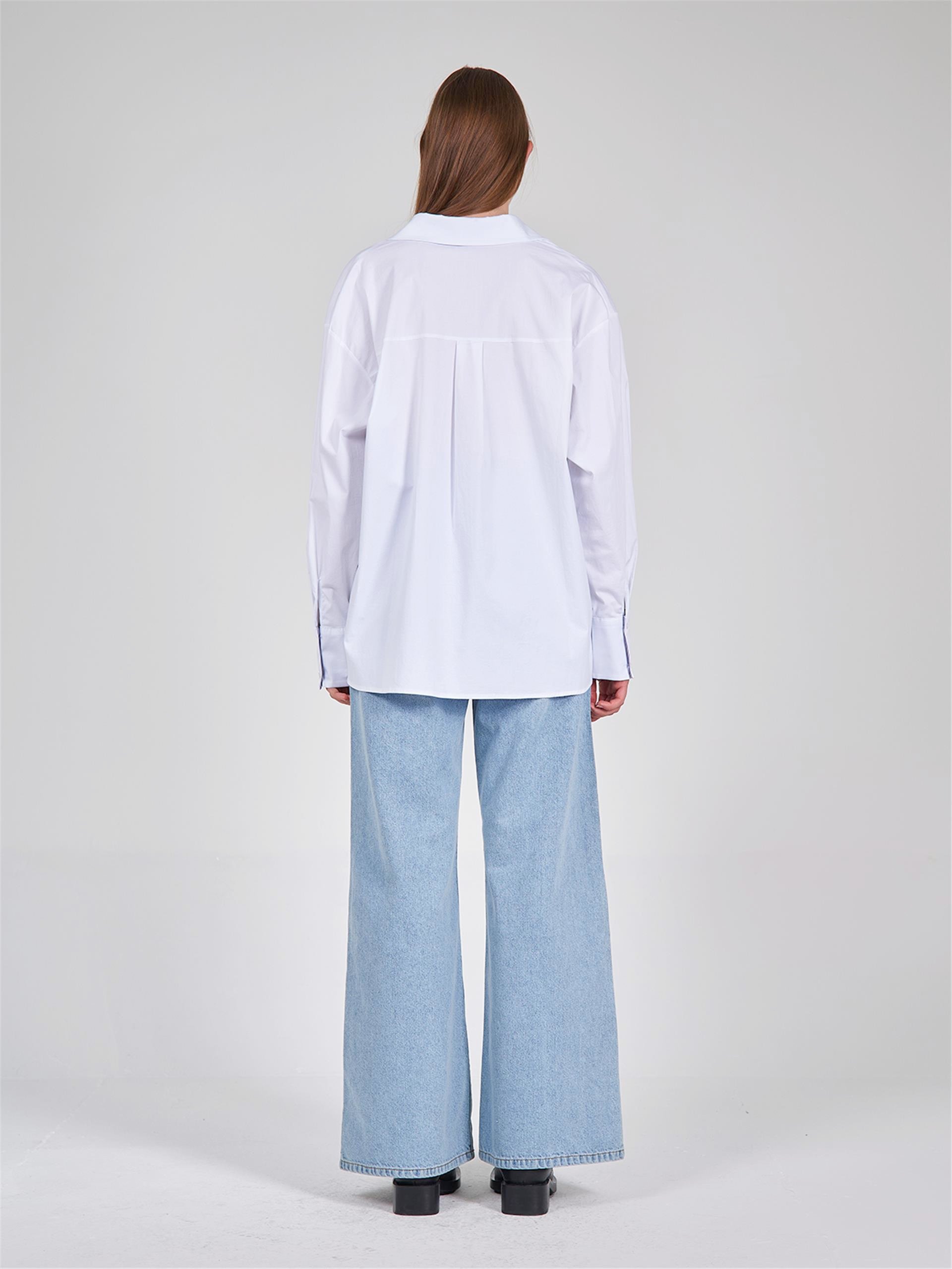 080521 OVERSIZED SHIRT WITH CONTRAST PIPING POCKET DETAIL 080504